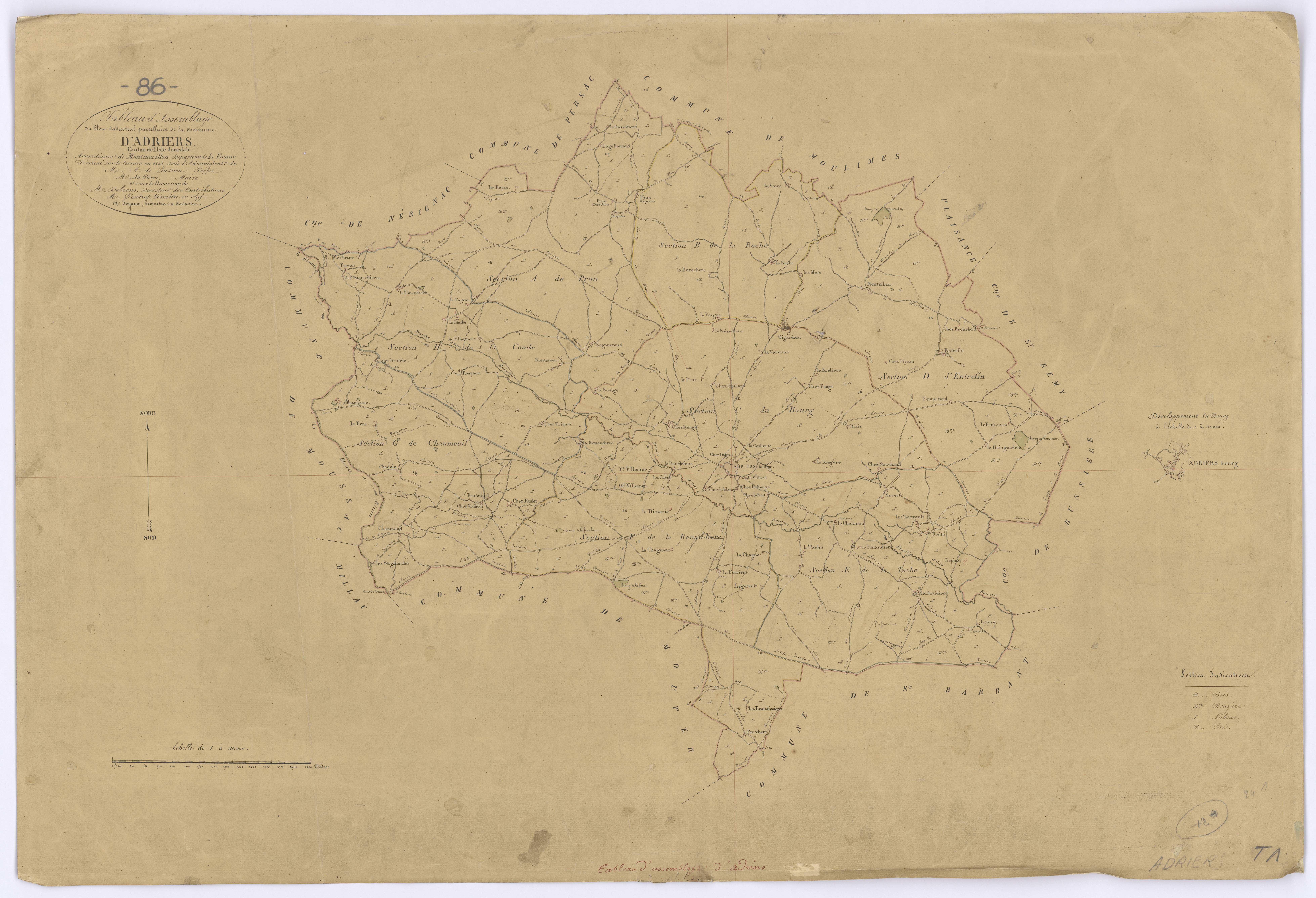 Adriers - FRAD086_cadastre Plans 