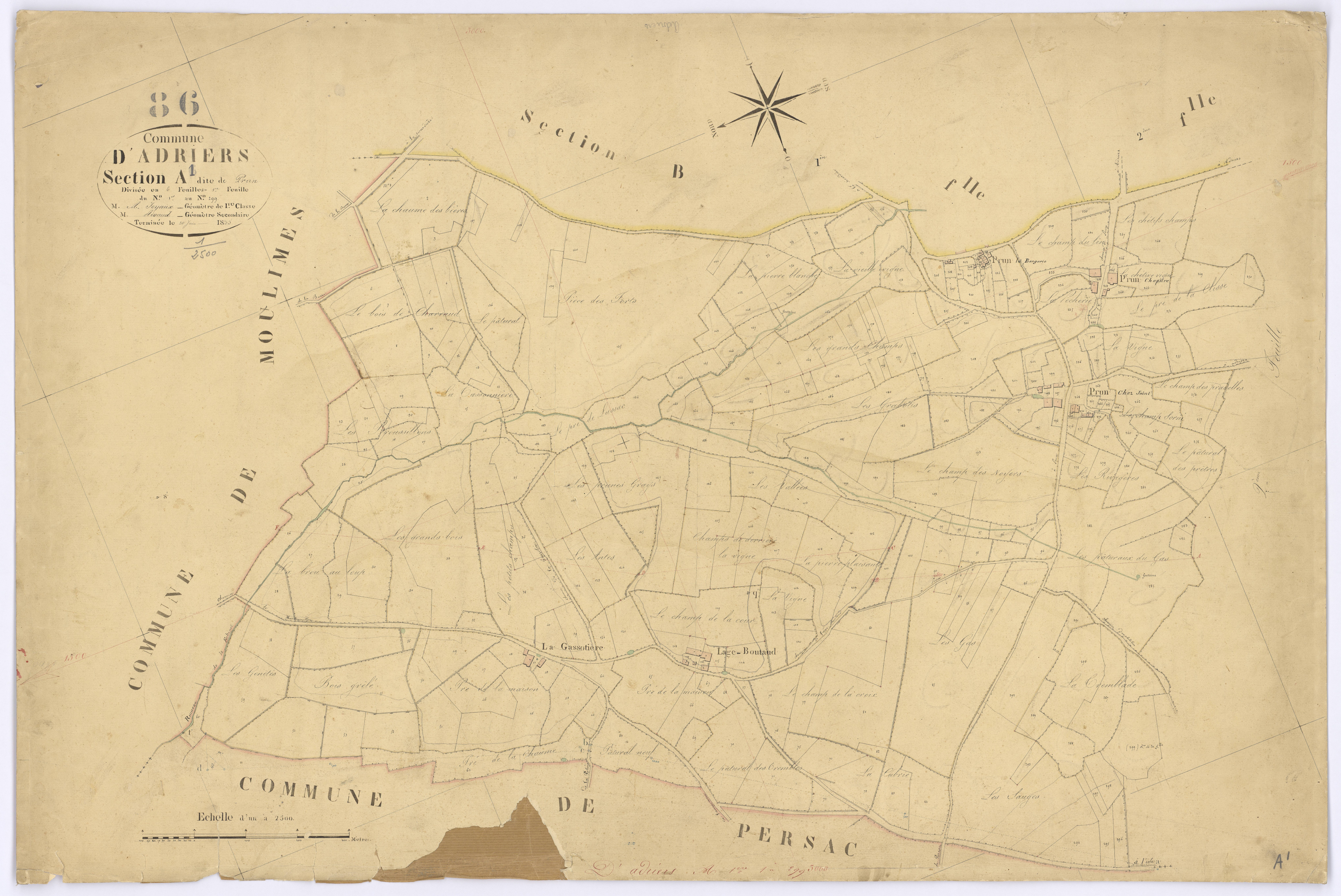 Adriers - FRAD086_cadastre Plans 