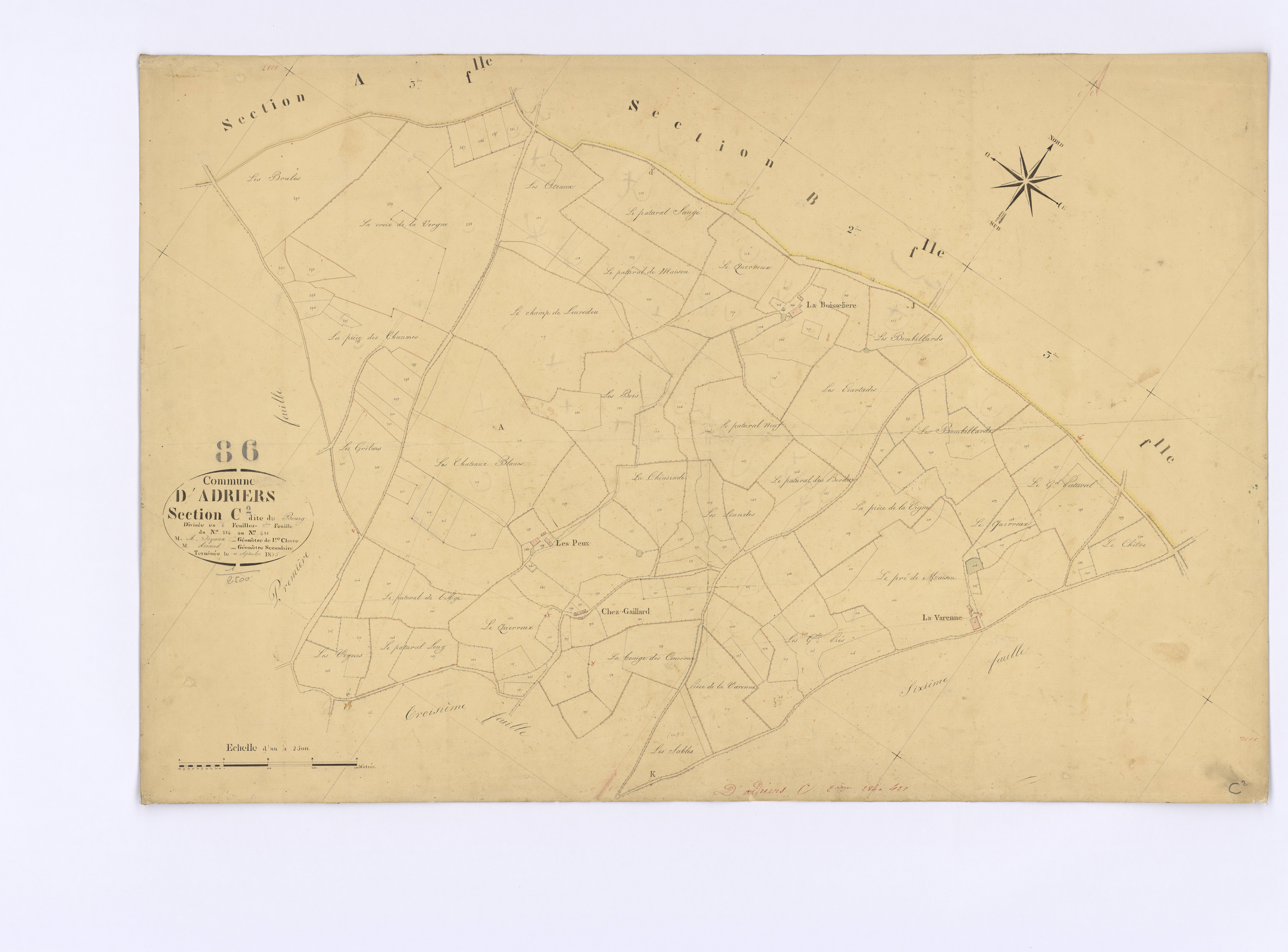 Adriers - FRAD086_cadastre Plans 