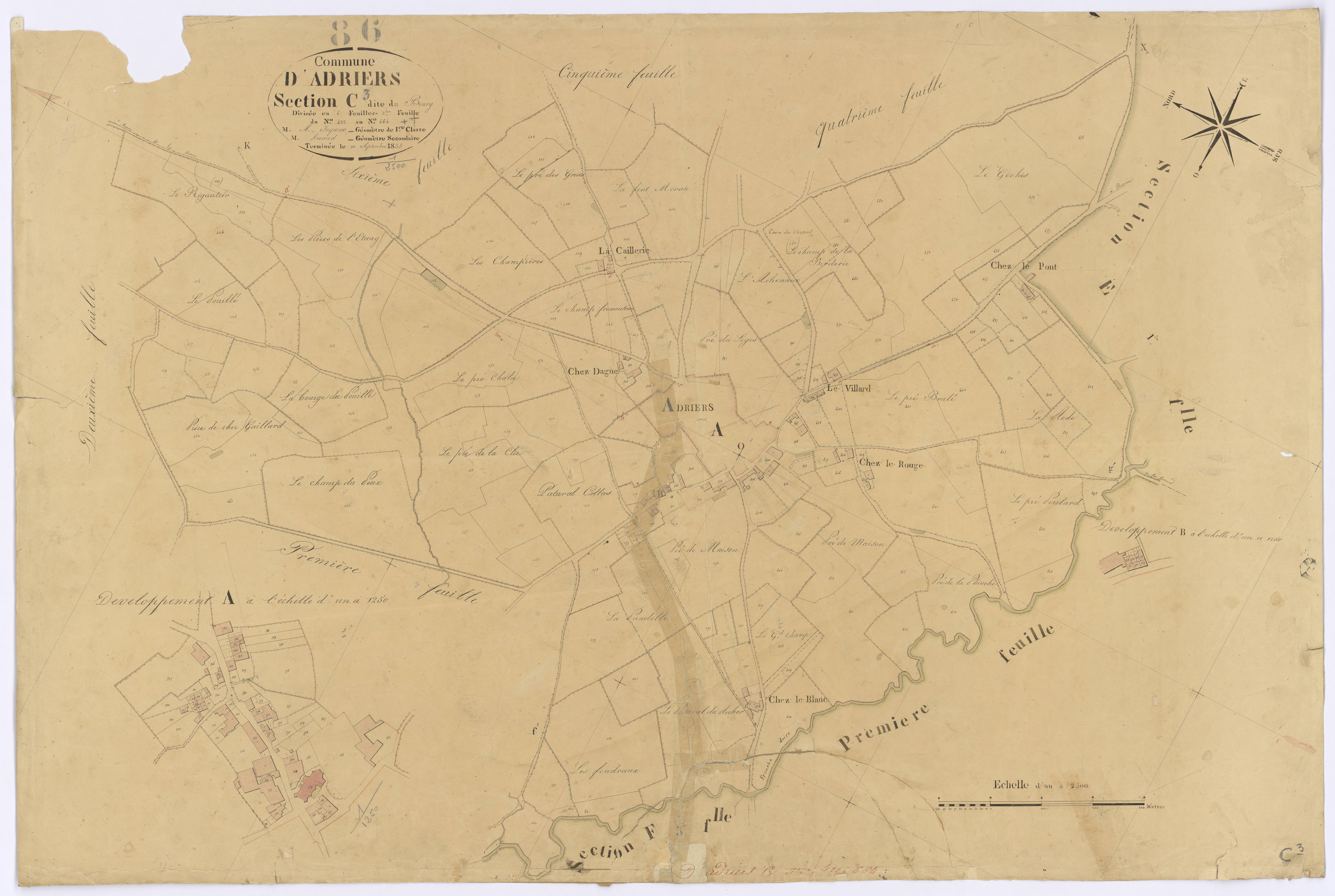 Adriers - FRAD086_cadastre Plans 