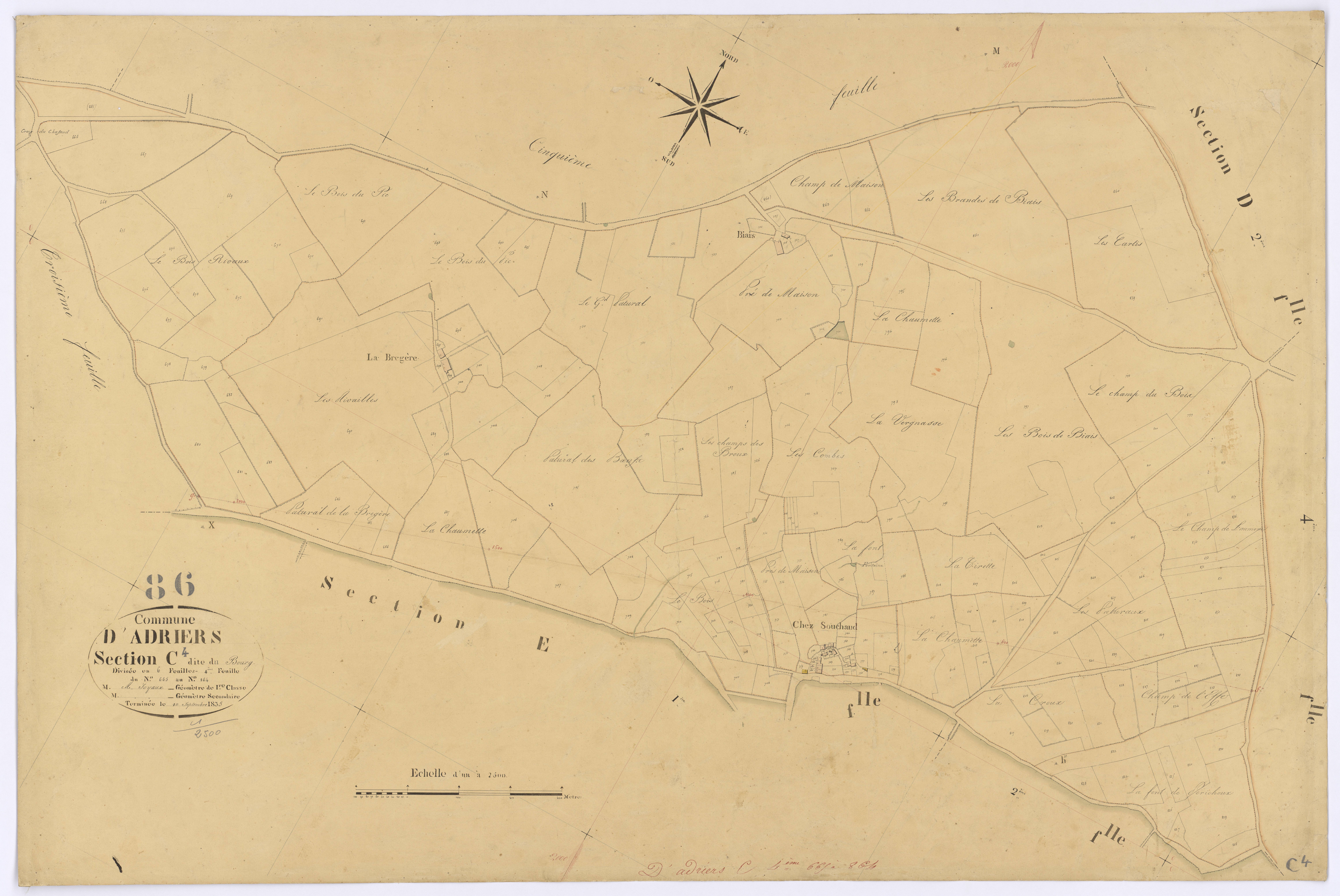 Adriers - FRAD086_cadastre Plans 