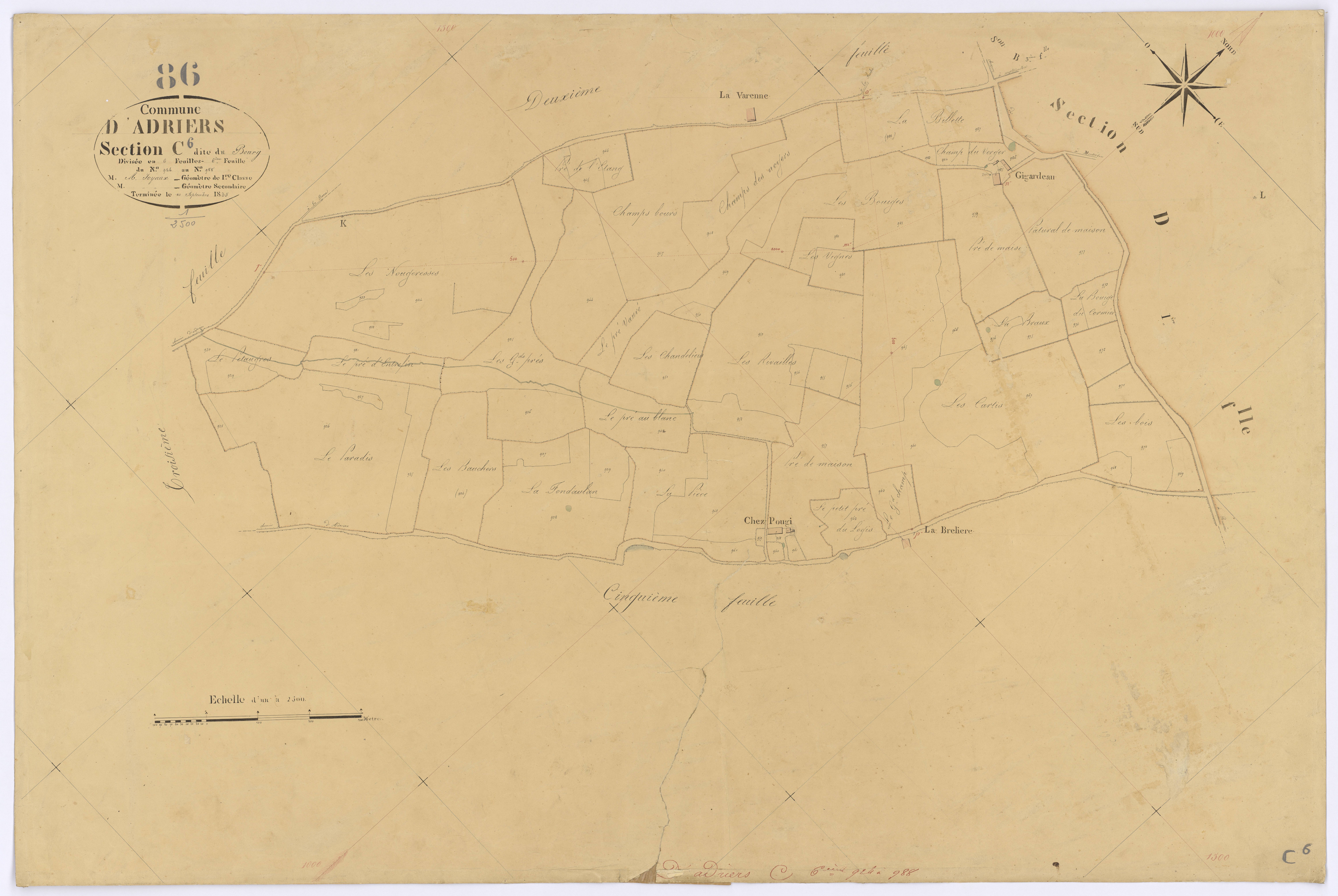 Adriers - FRAD086_cadastre Plans 