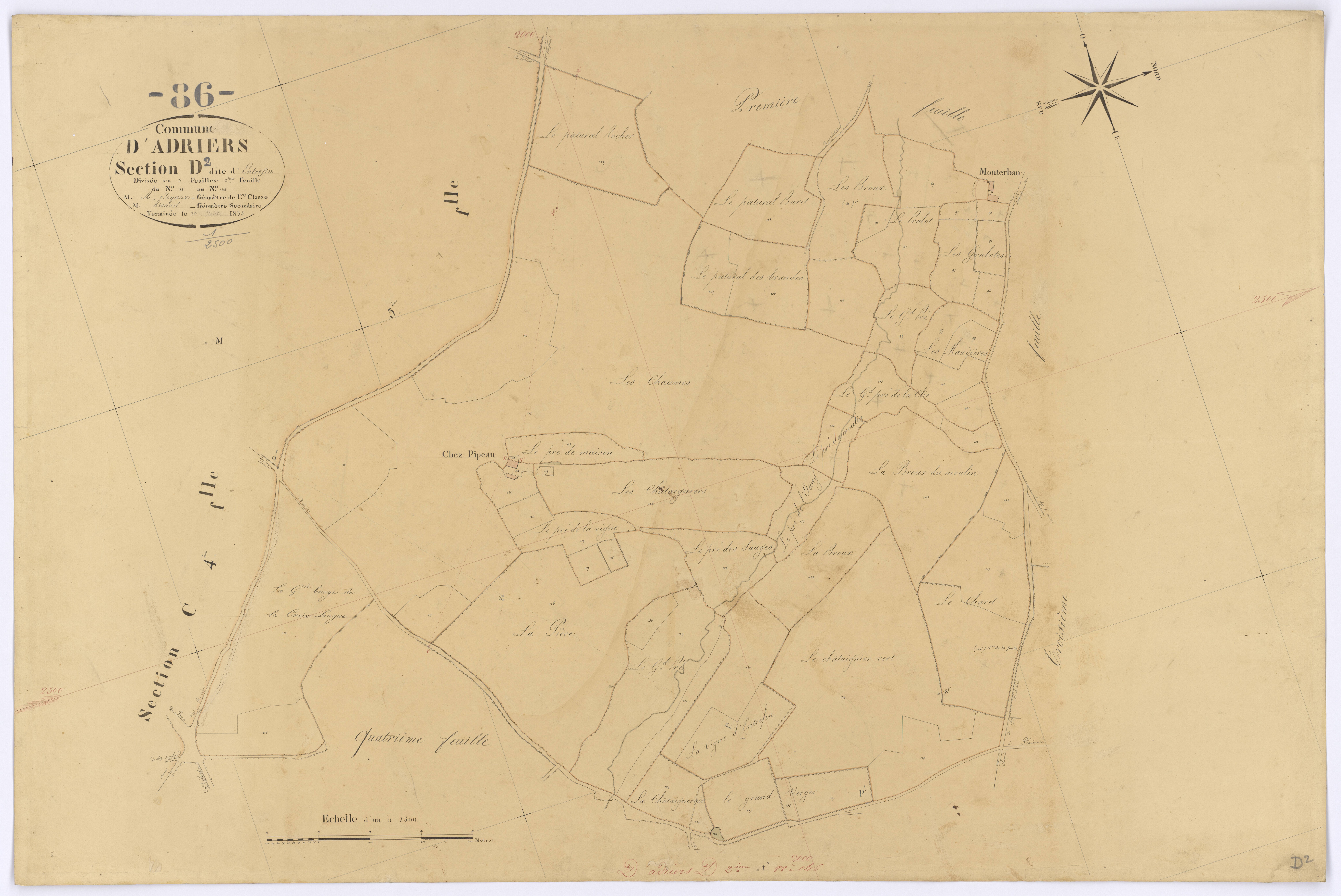 Adriers - FRAD086_cadastre Plans 