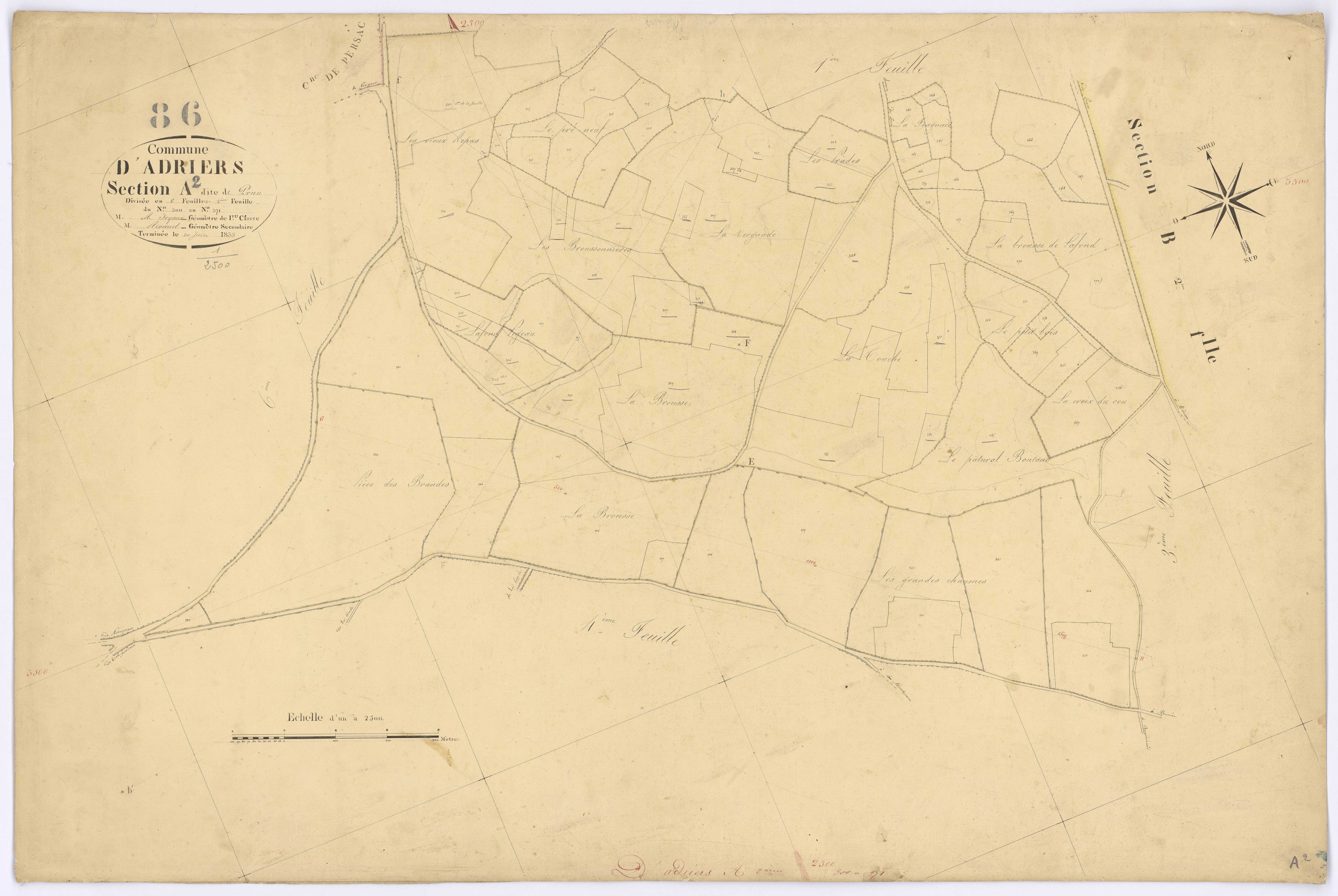 Adriers - FRAD086_cadastre Plans 