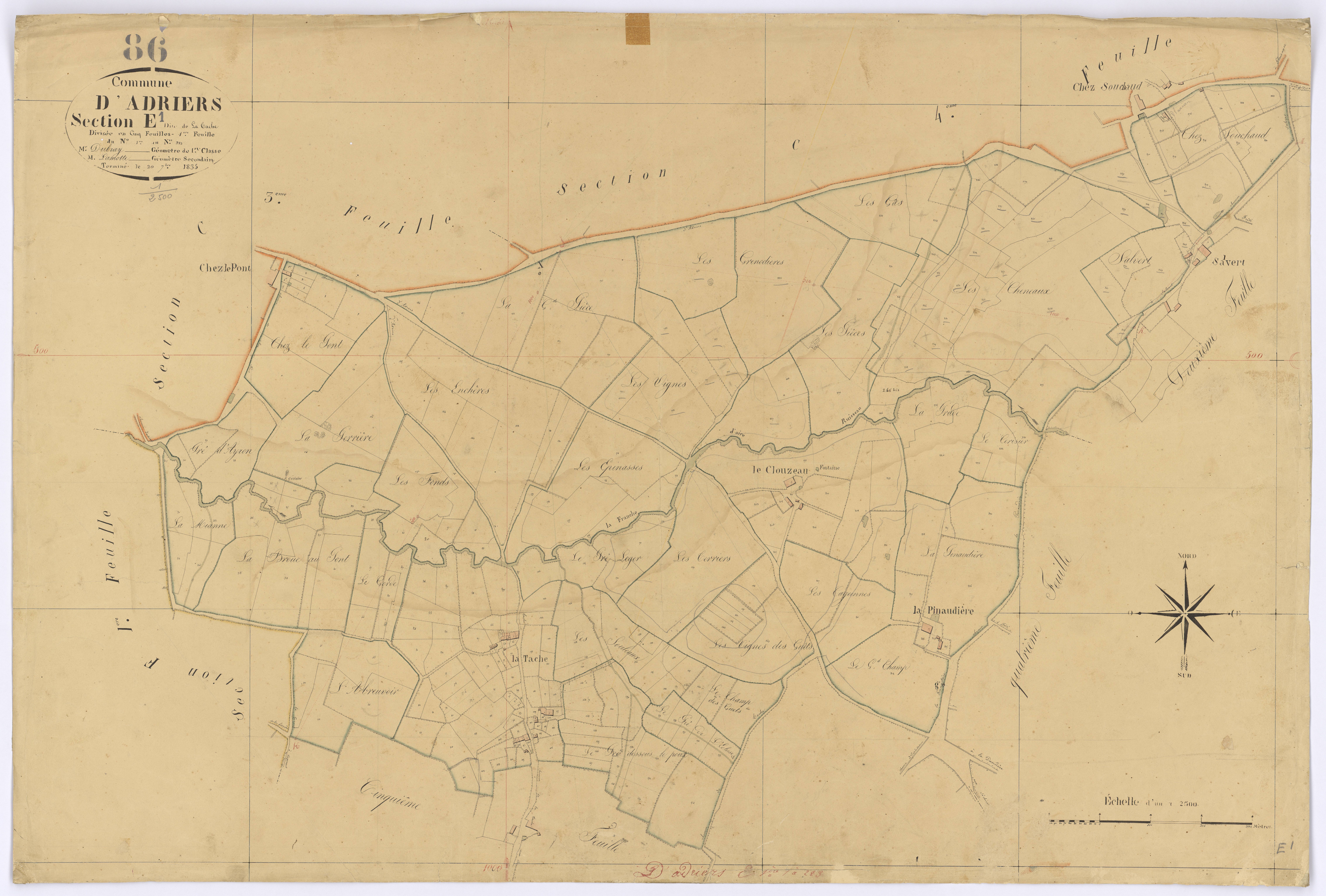Adriers - FRAD086_cadastre Plans 
