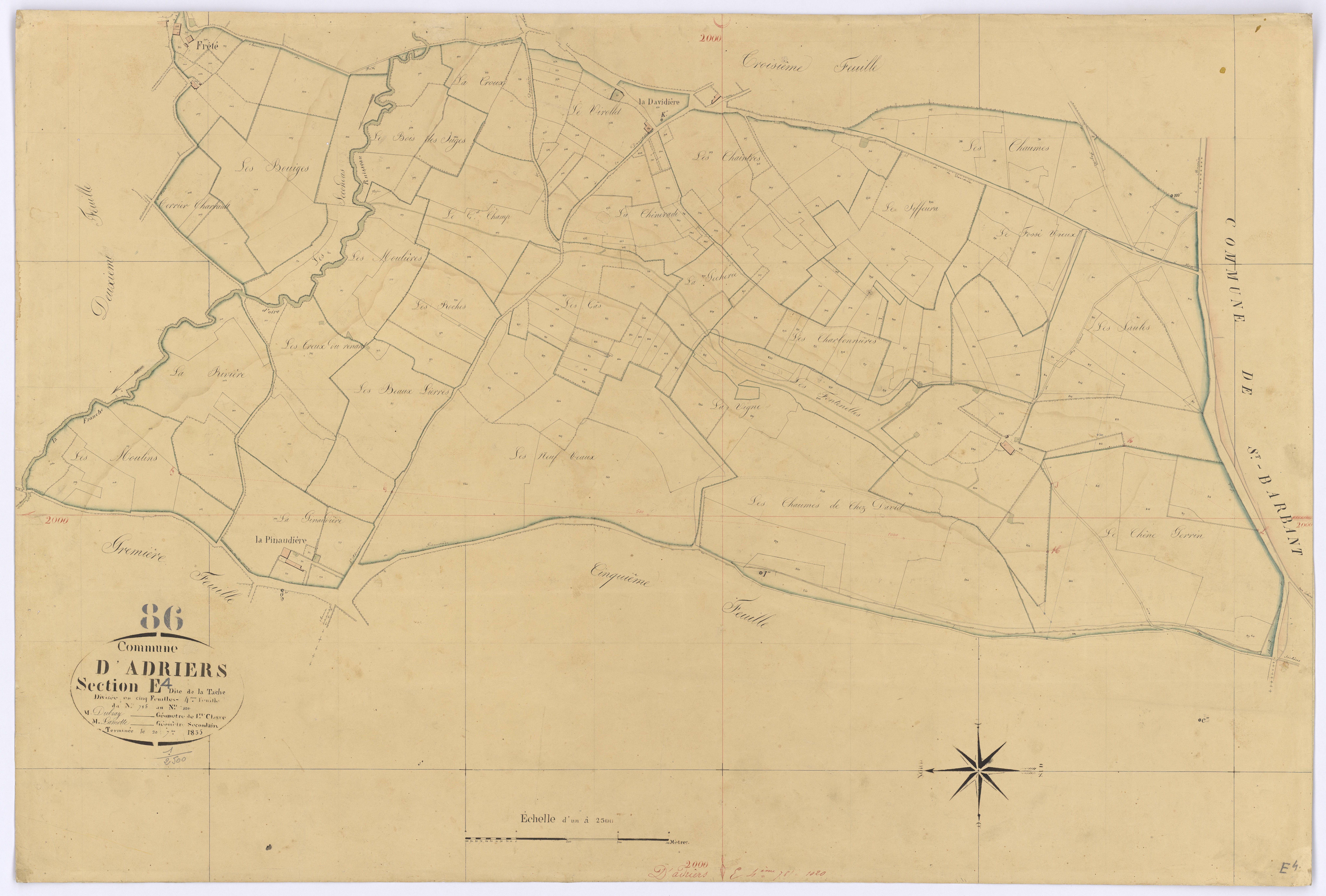 Adriers - FRAD086_cadastre Plans 