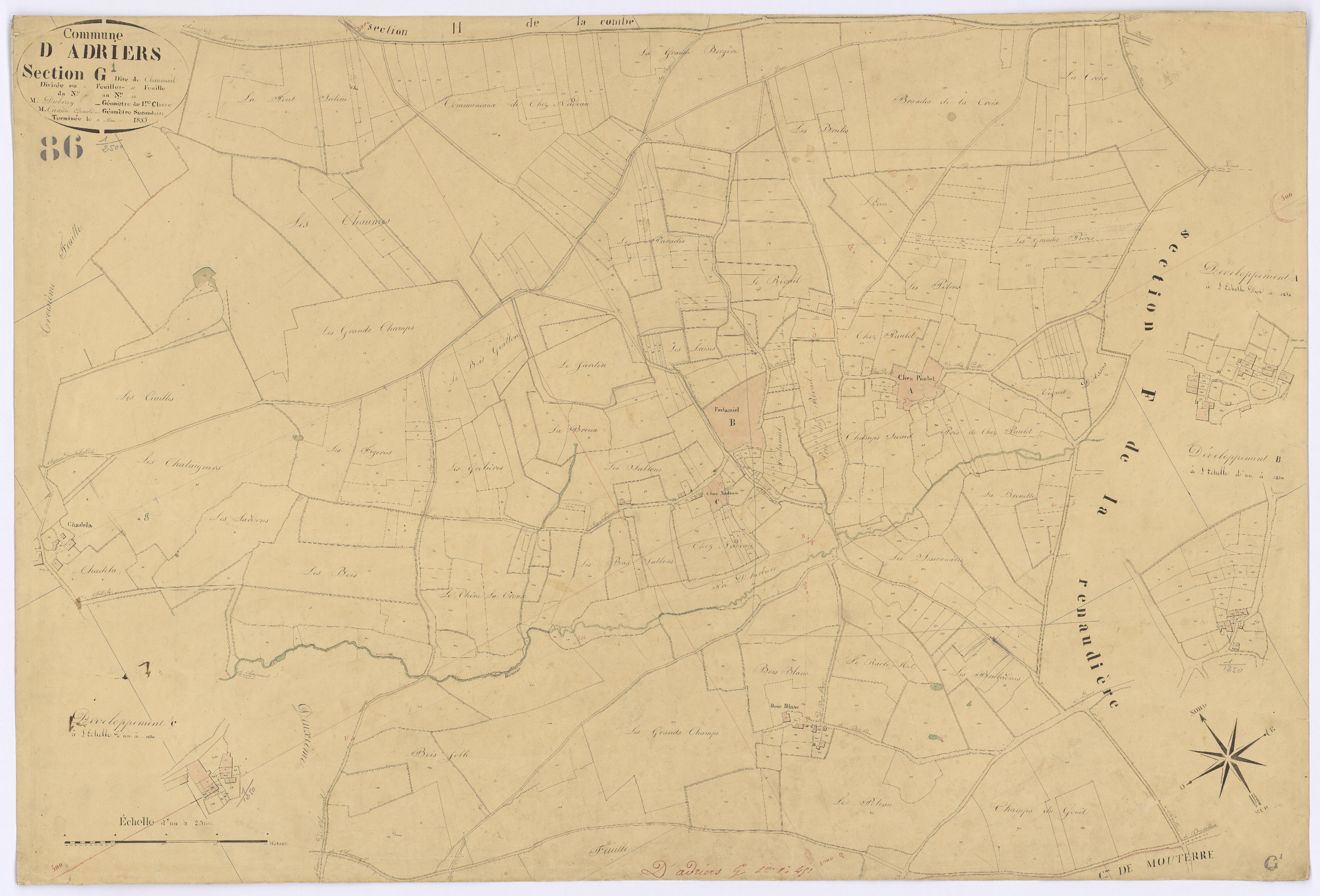Adriers - FRAD086_cadastre Plans 