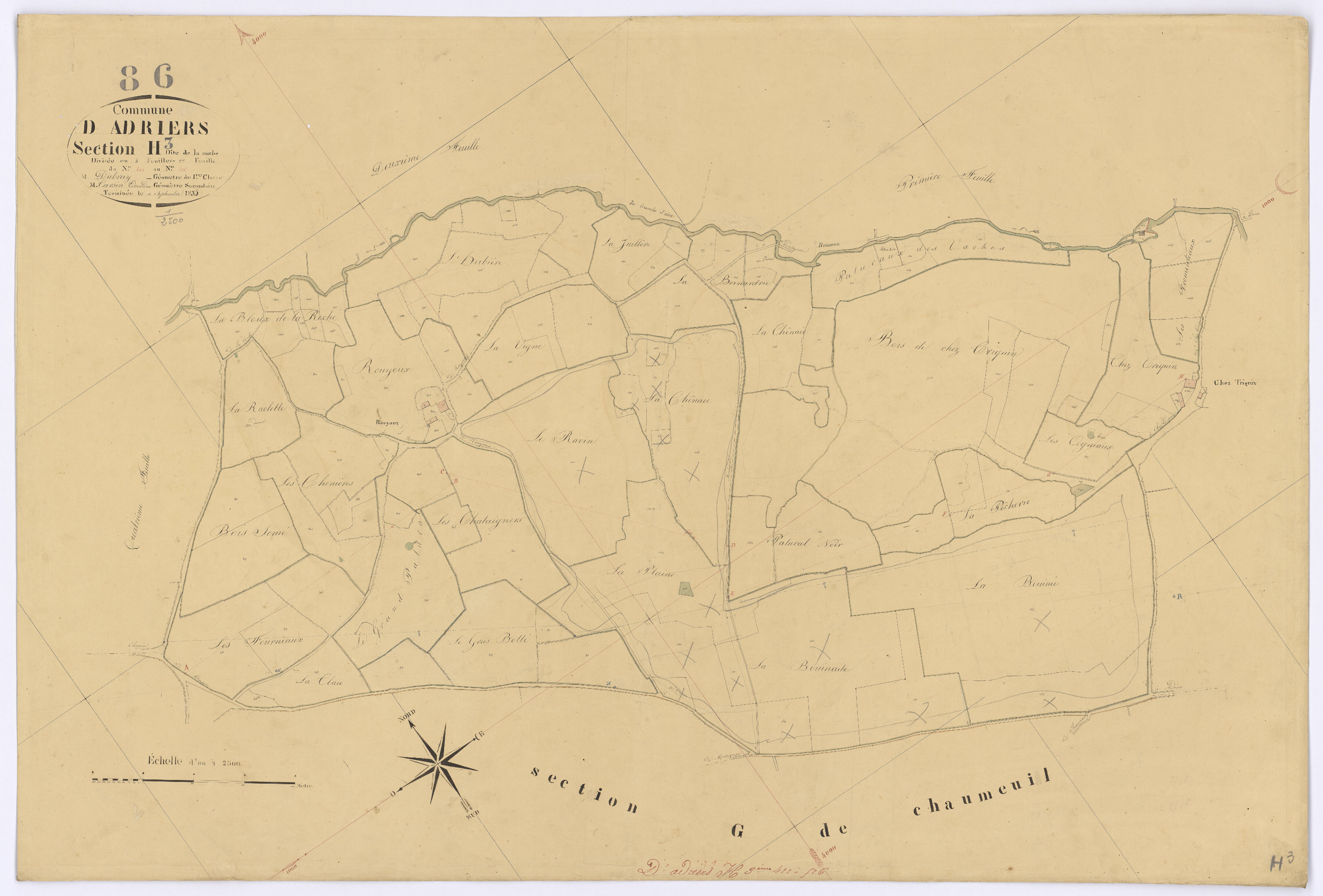 Adriers - FRAD086_cadastre Plans 