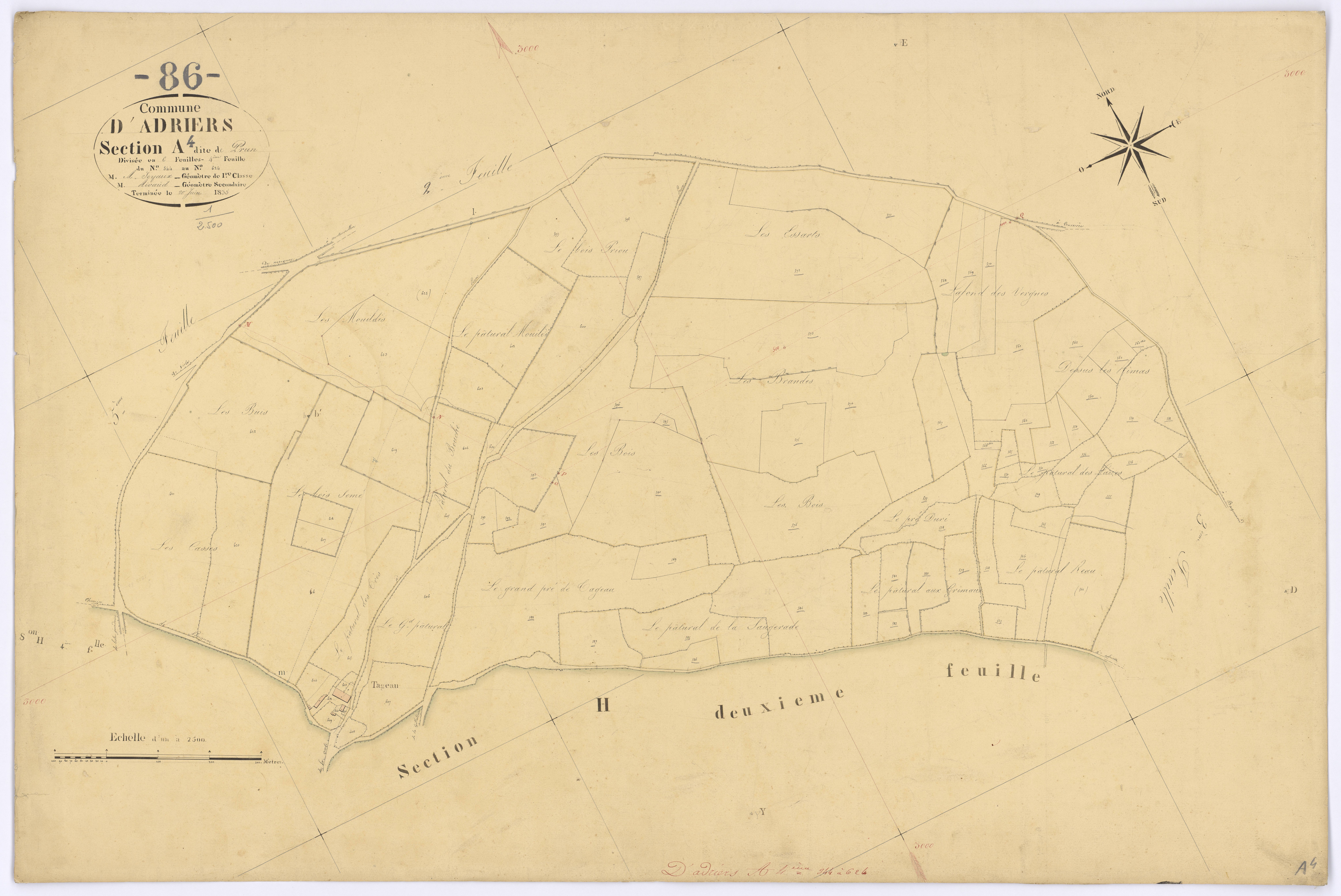 Adriers - FRAD086_cadastre Plans 