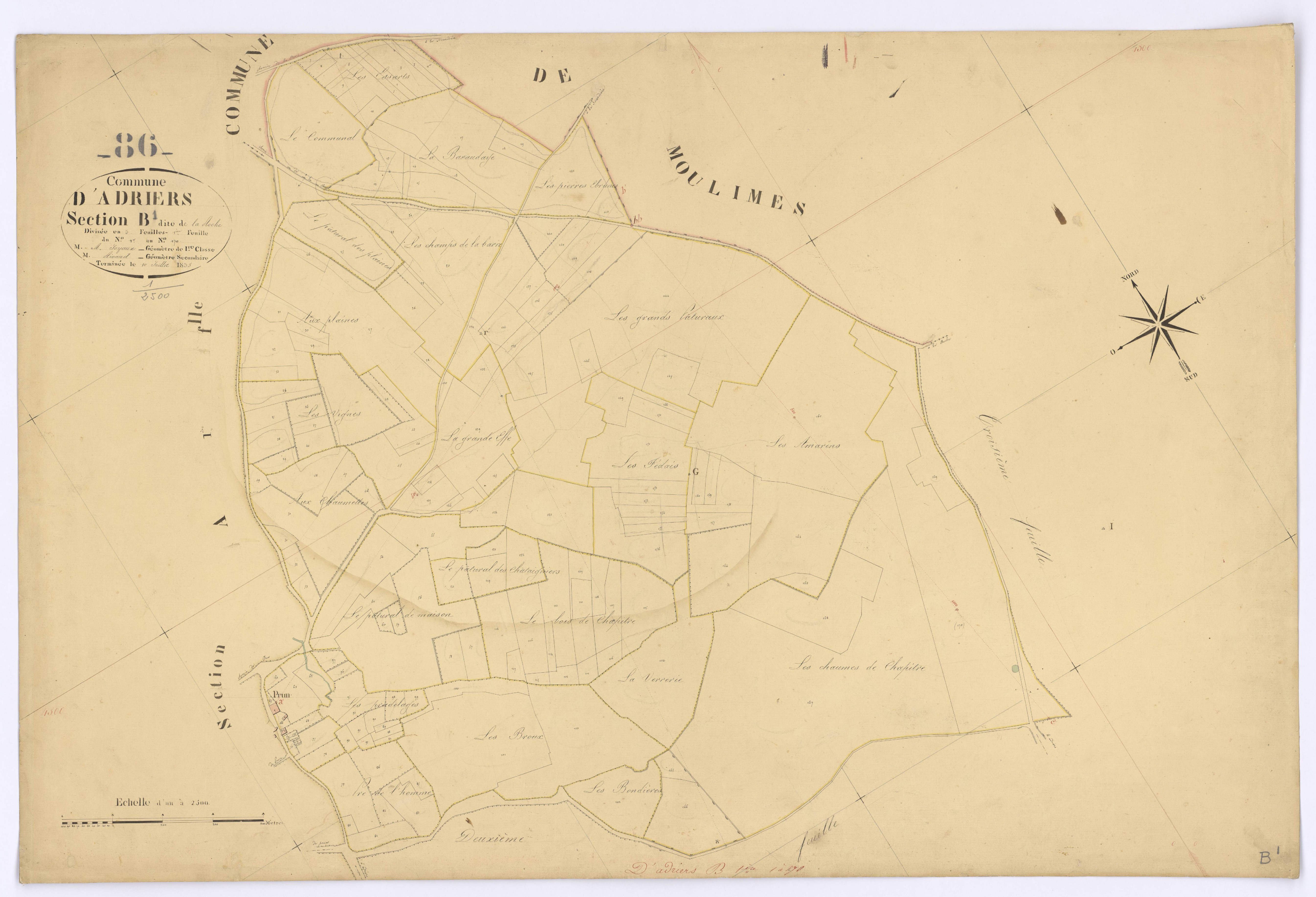 Adriers - FRAD086_cadastre Plans 