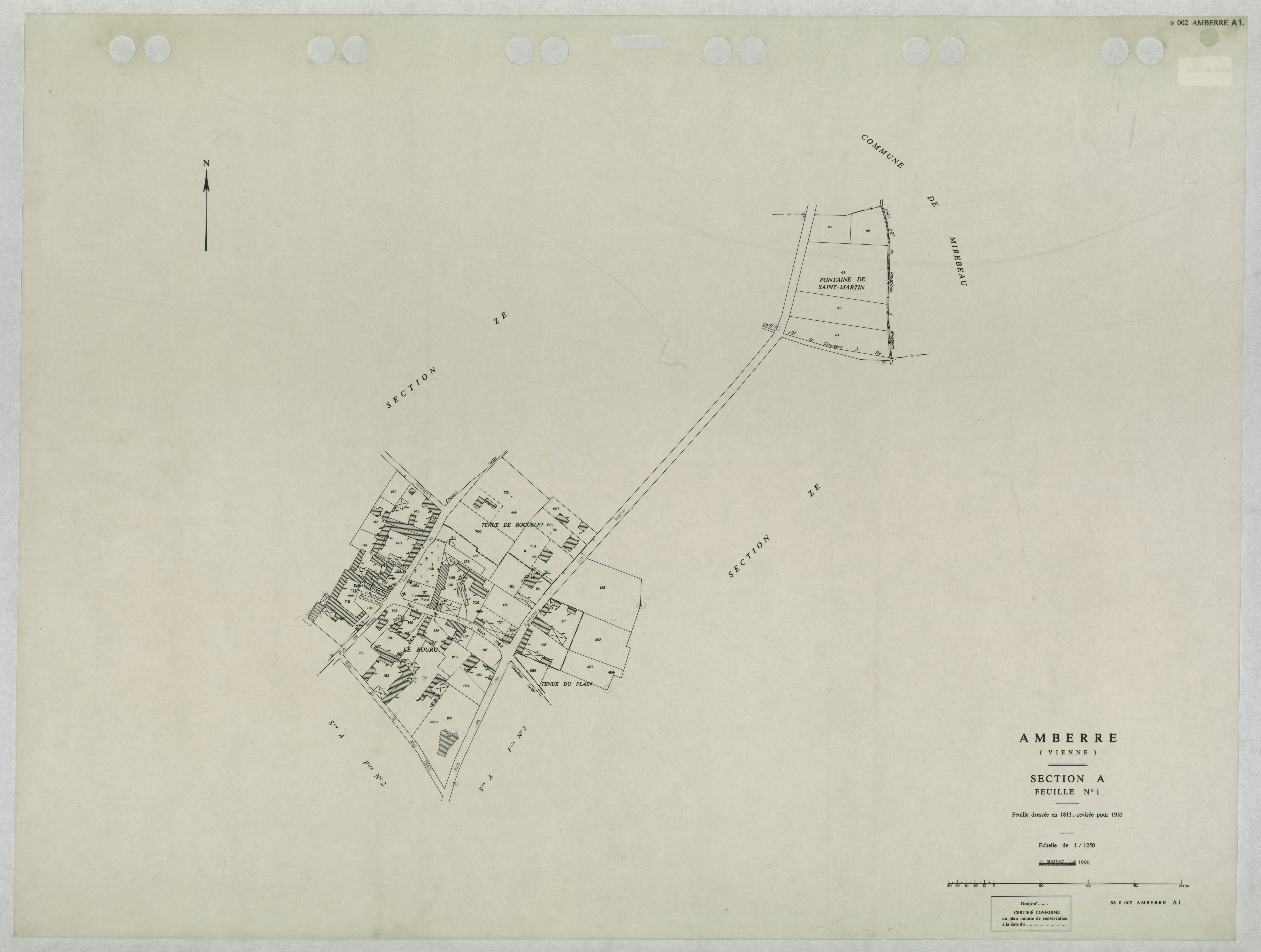 Amberre - FRAD086_cadastre Plans mis à jour
