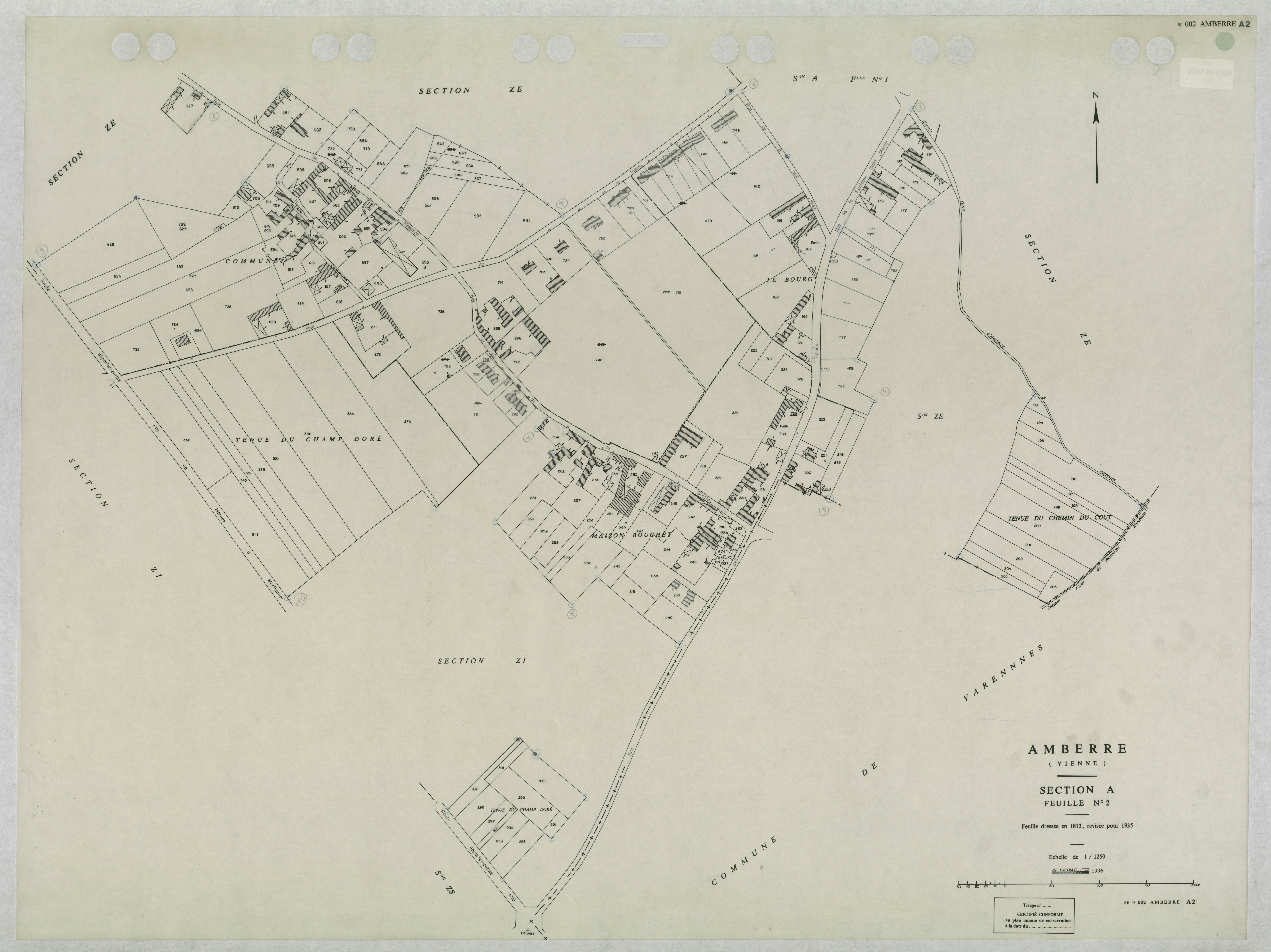 Amberre - FRAD086_cadastre Plans mis à jour