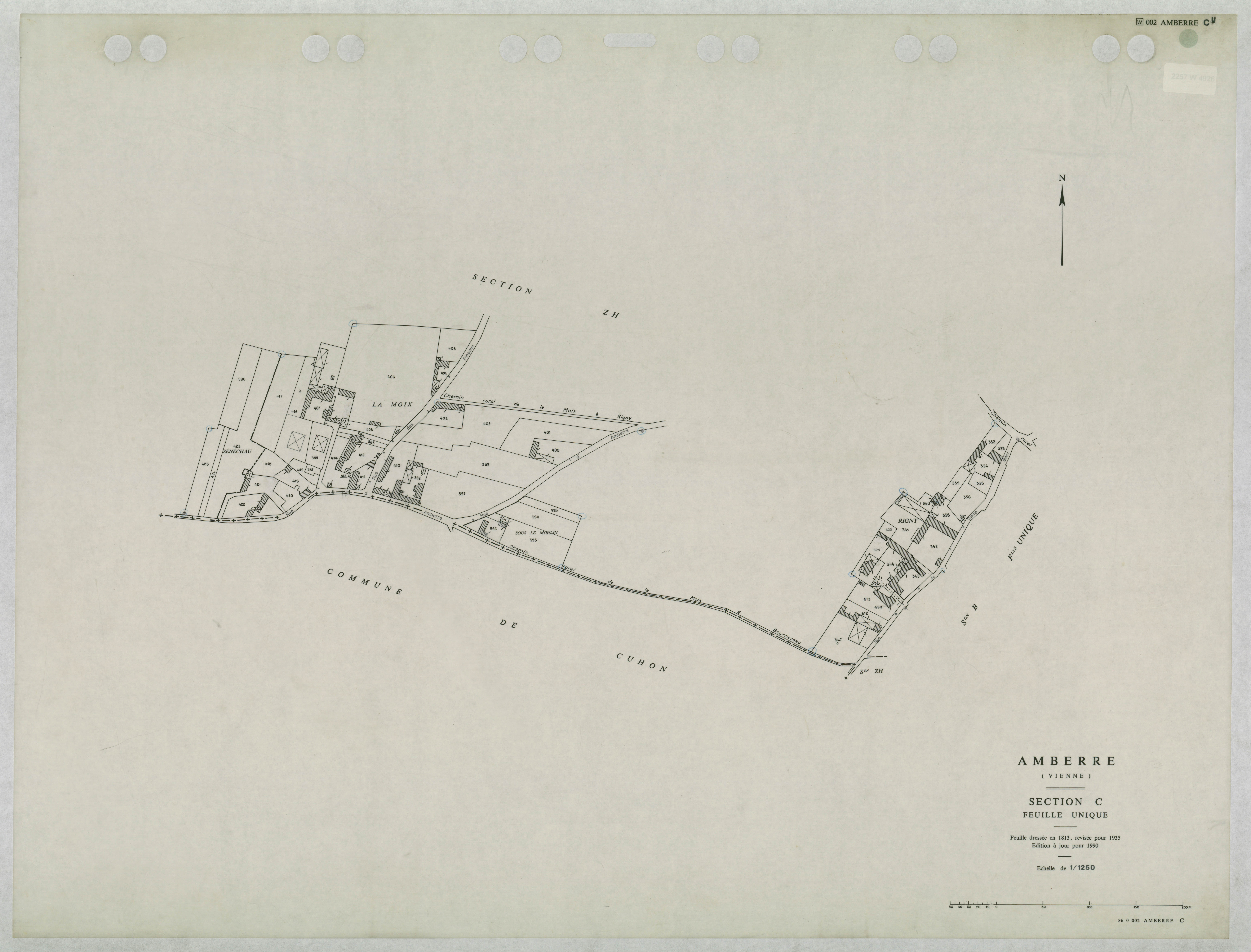 Amberre - FRAD086_cadastre Plans mis à jour