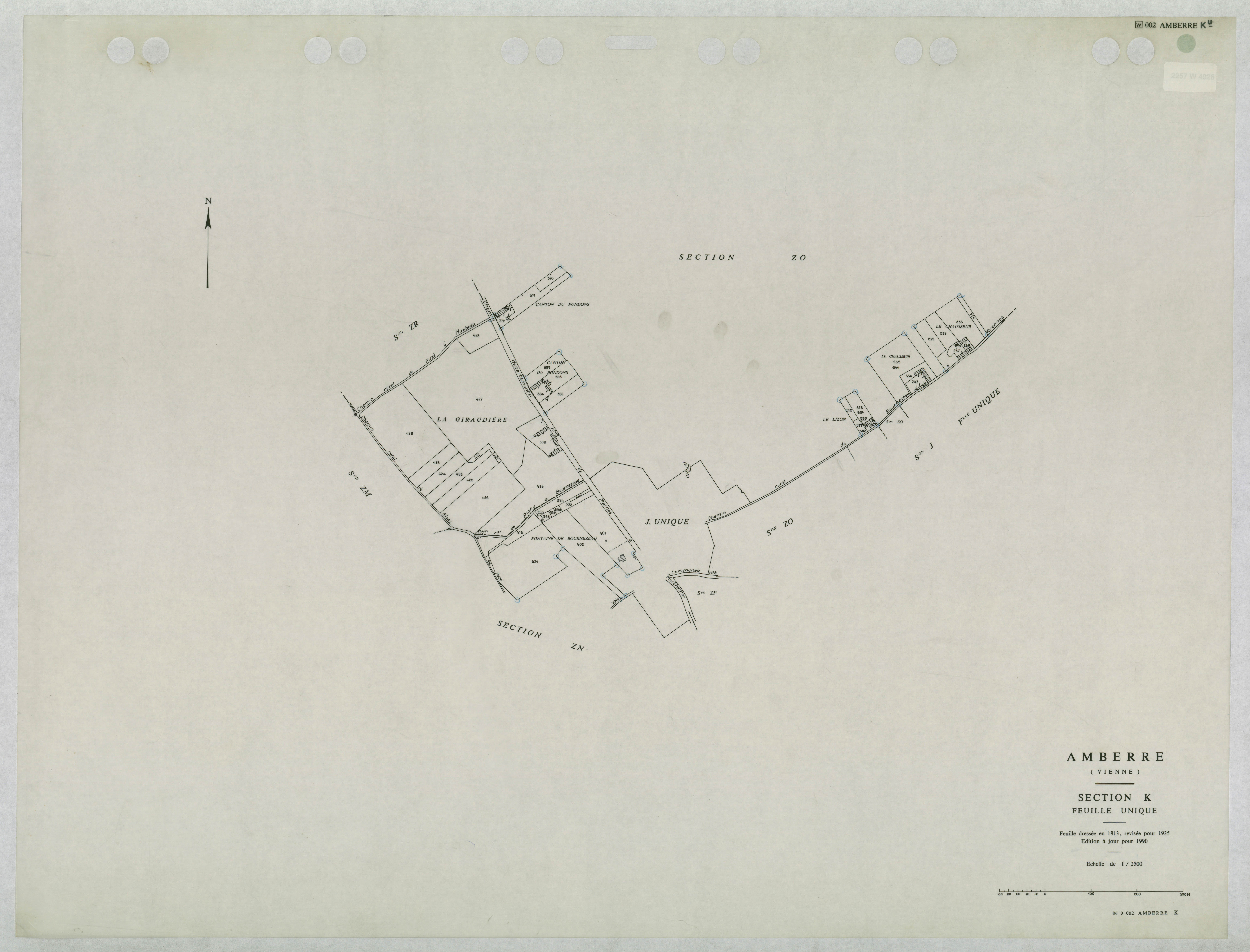 Amberre - FRAD086_cadastre Plans mis à jour