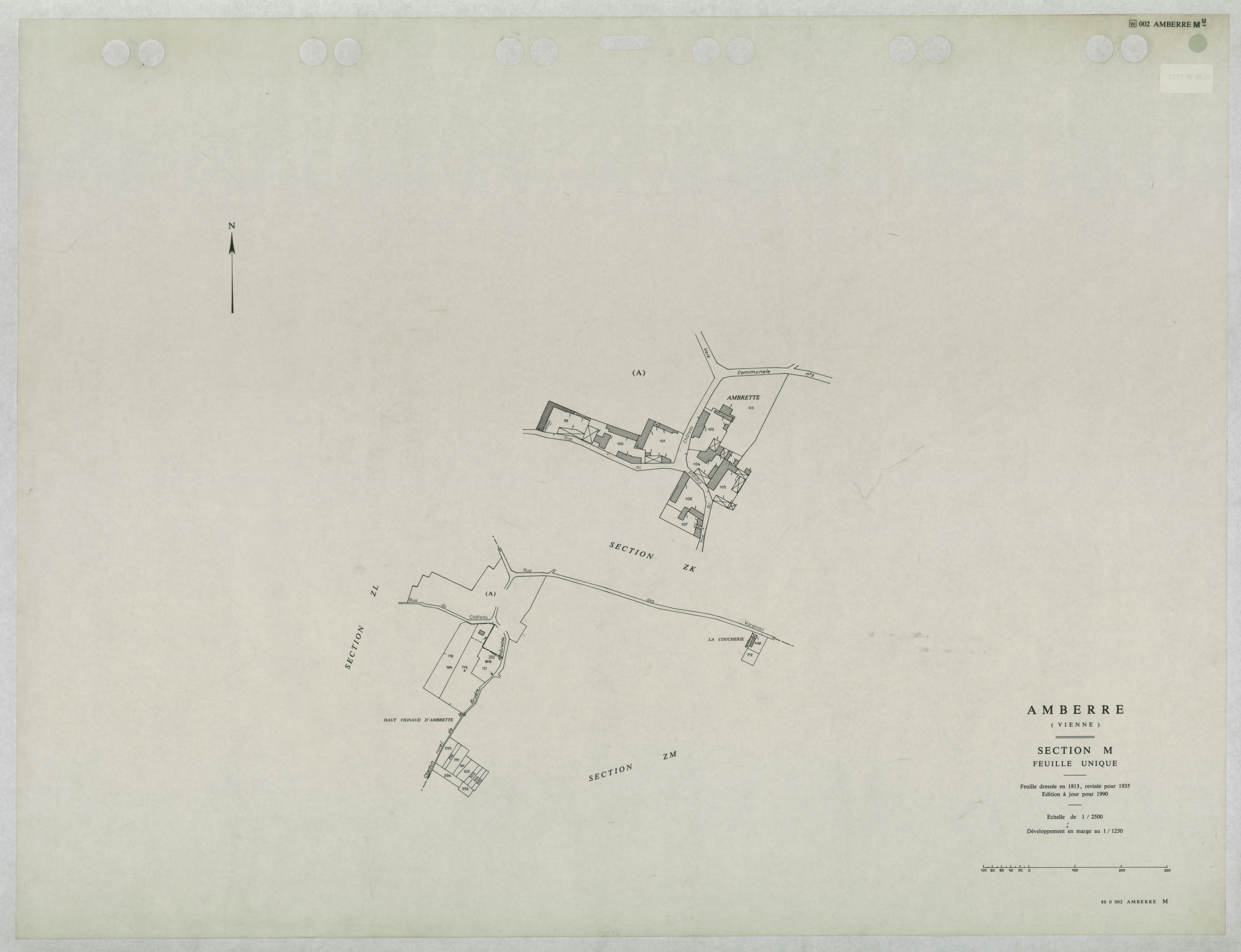 Amberre - FRAD086_cadastre Plans mis à jour