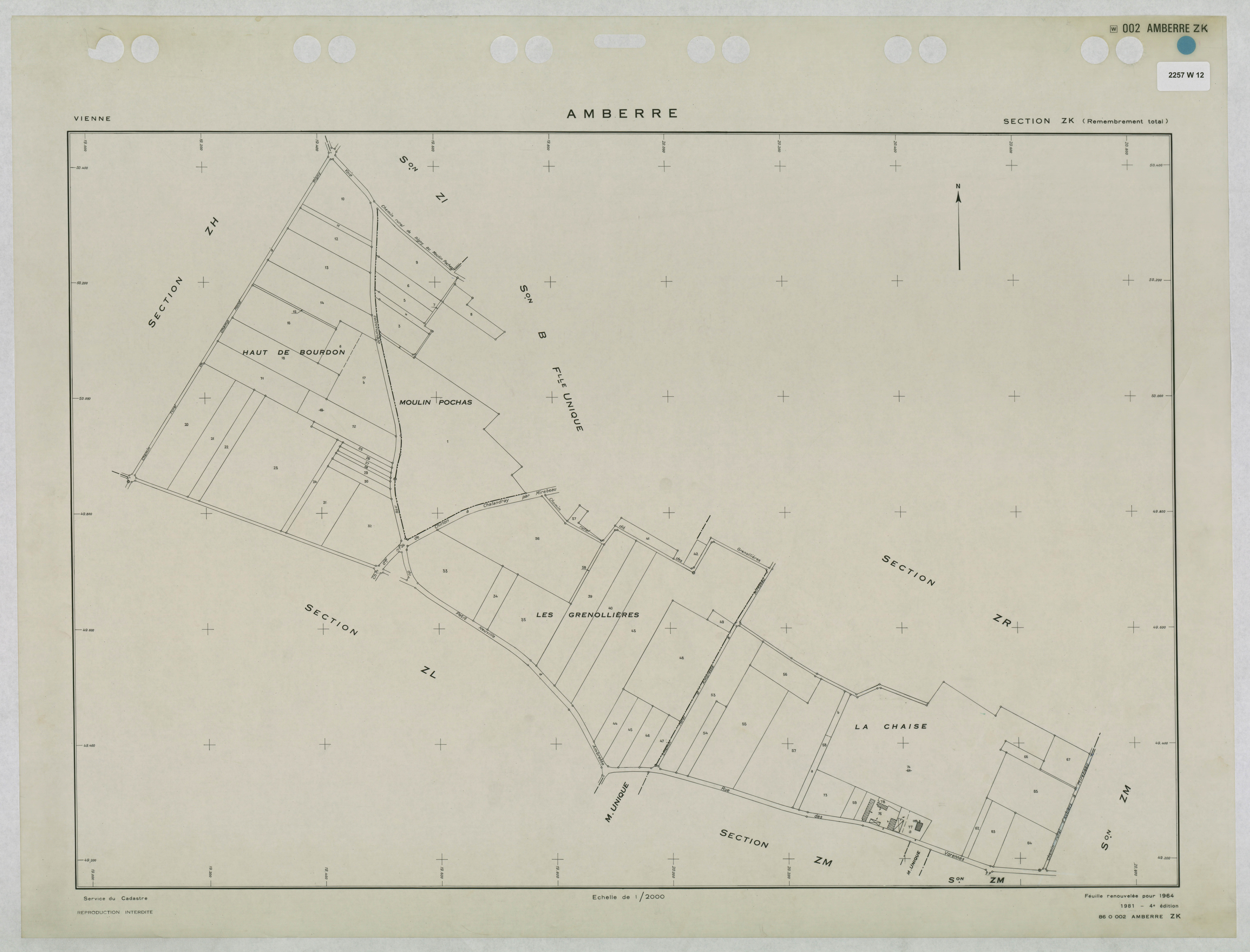 Amberre - FRAD086_cadastre Plans remembrés