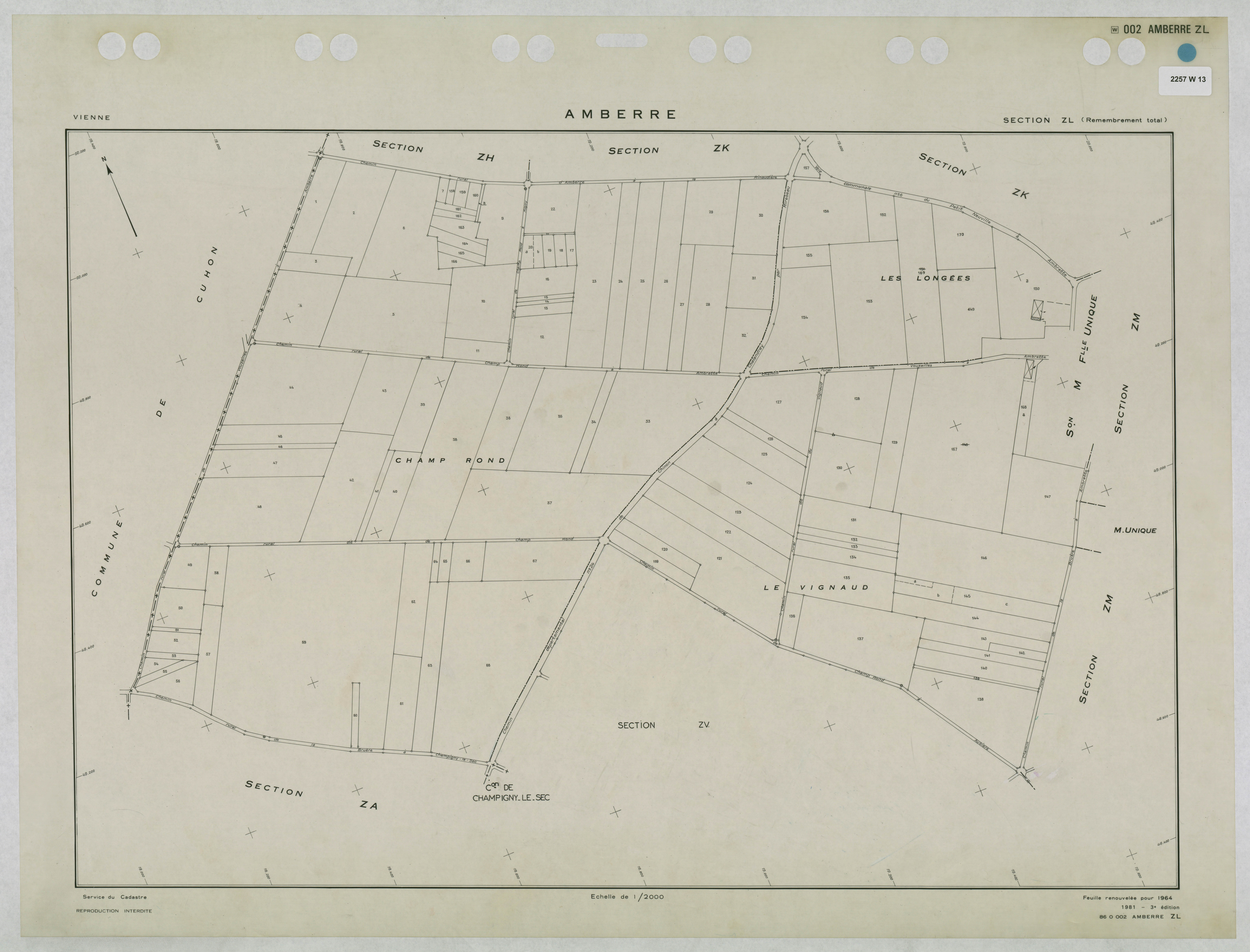 Amberre - FRAD086_cadastre Plans remembrés