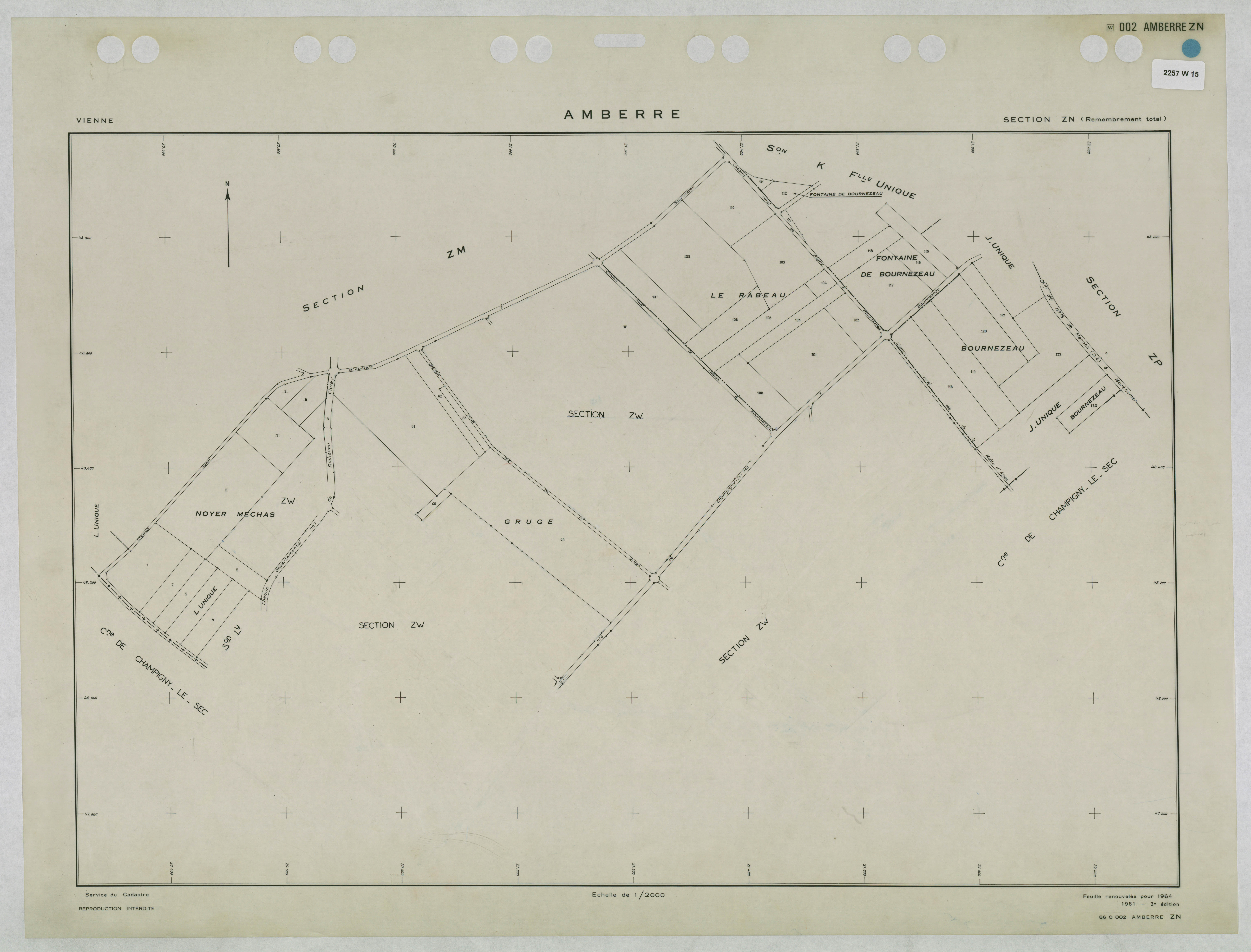 Amberre - FRAD086_cadastre Plans remembrés