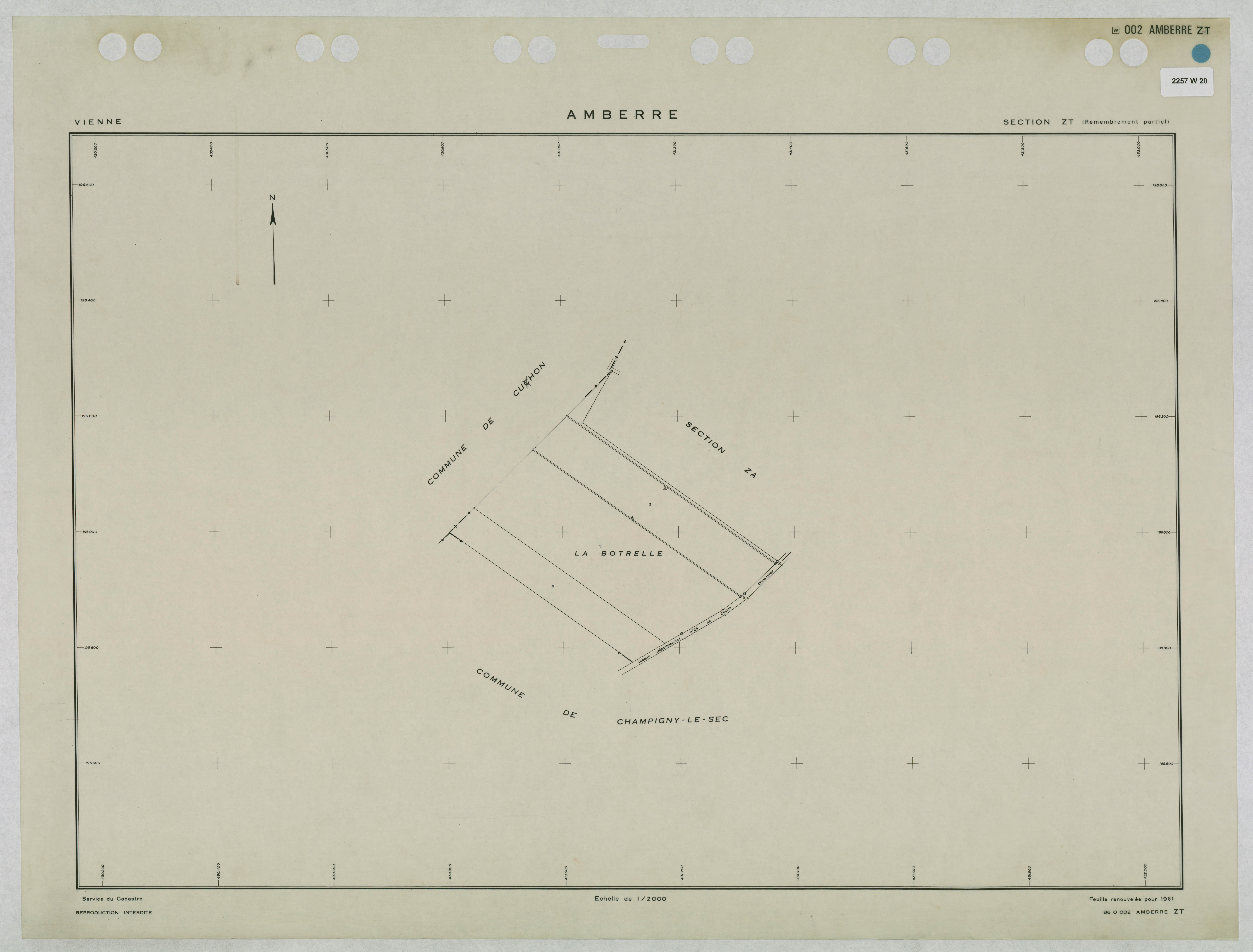 Amberre - FRAD086_cadastre Plans remembrés