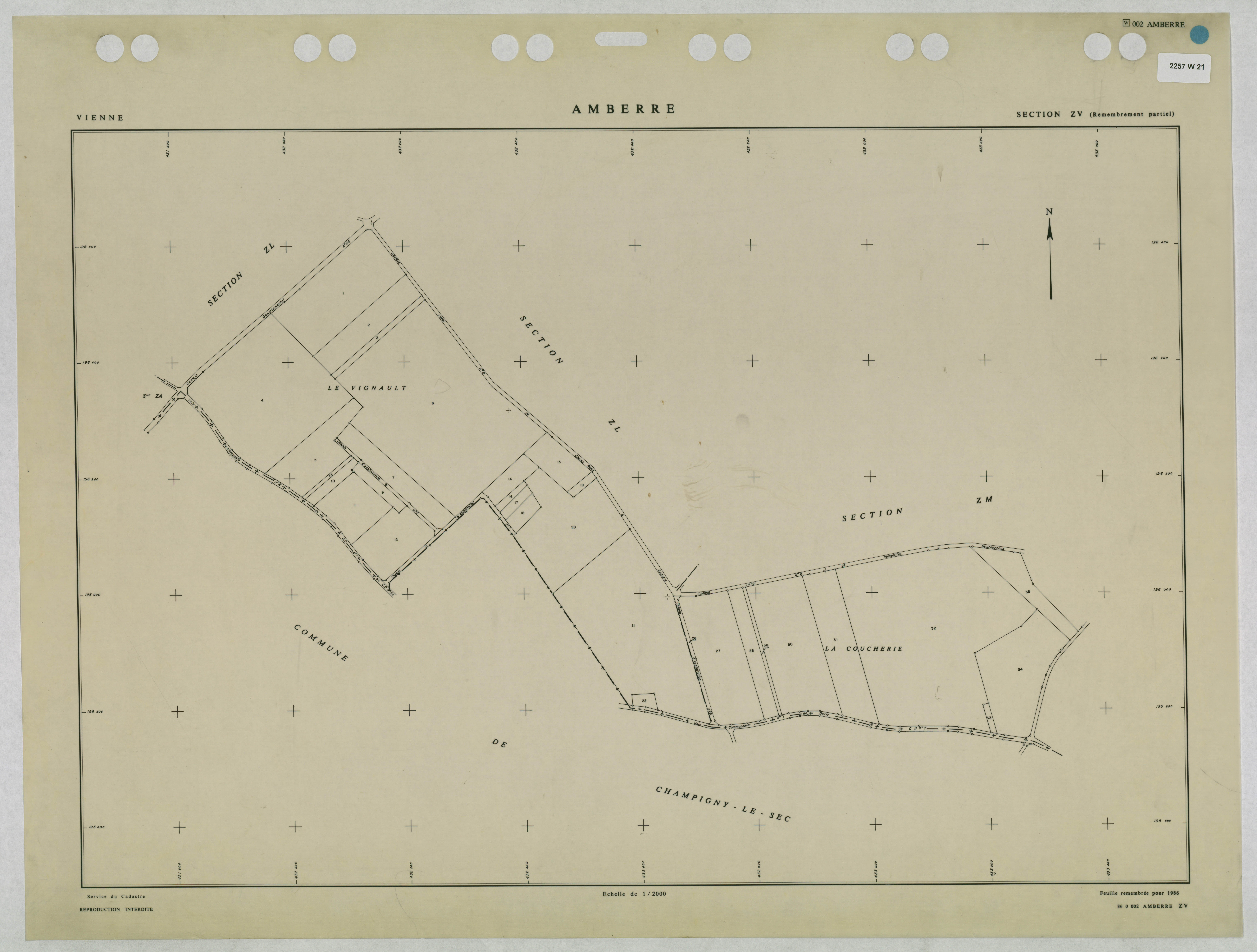 Amberre - FRAD086_cadastre Plans remembrés