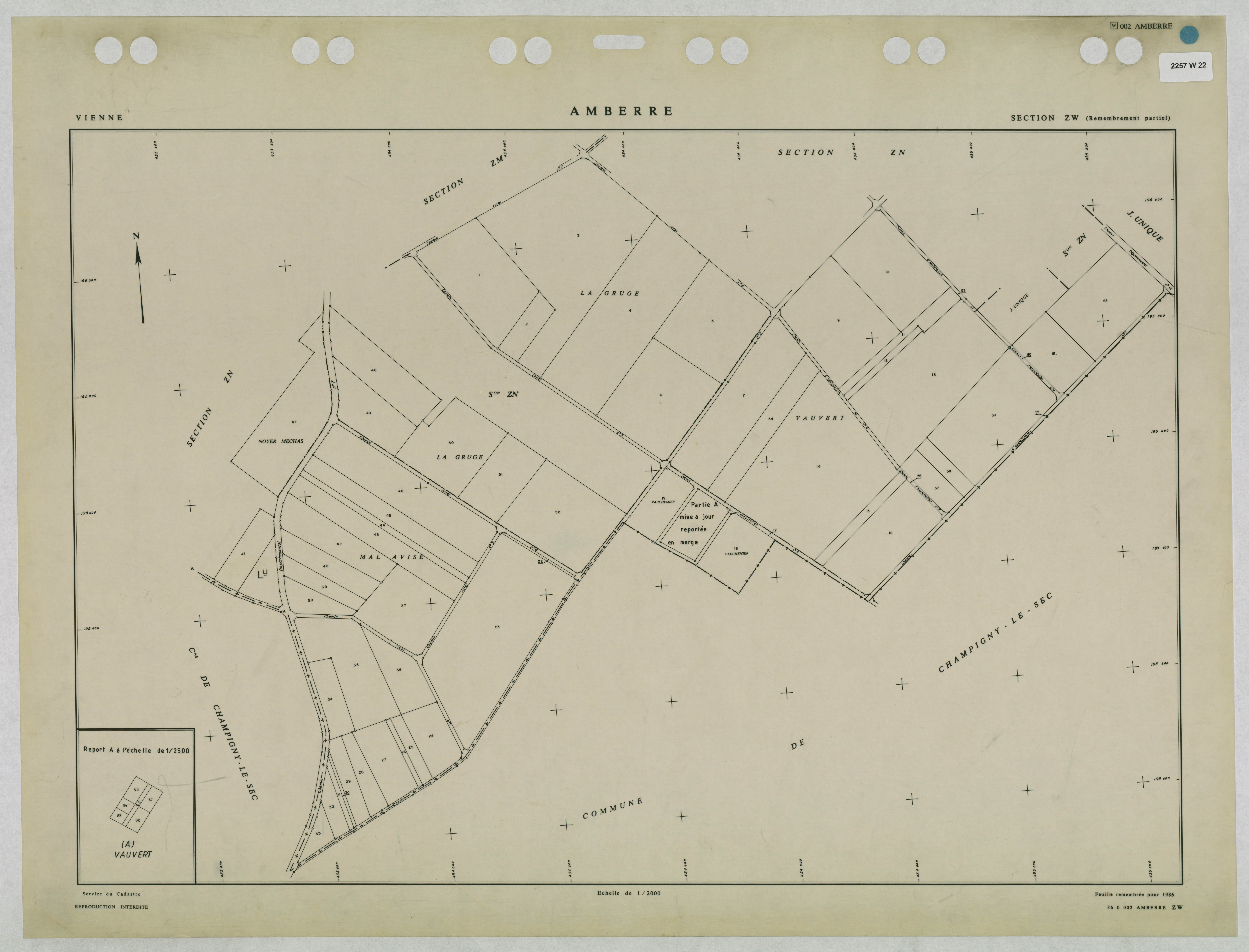 Amberre - FRAD086_cadastre Plans remembrés