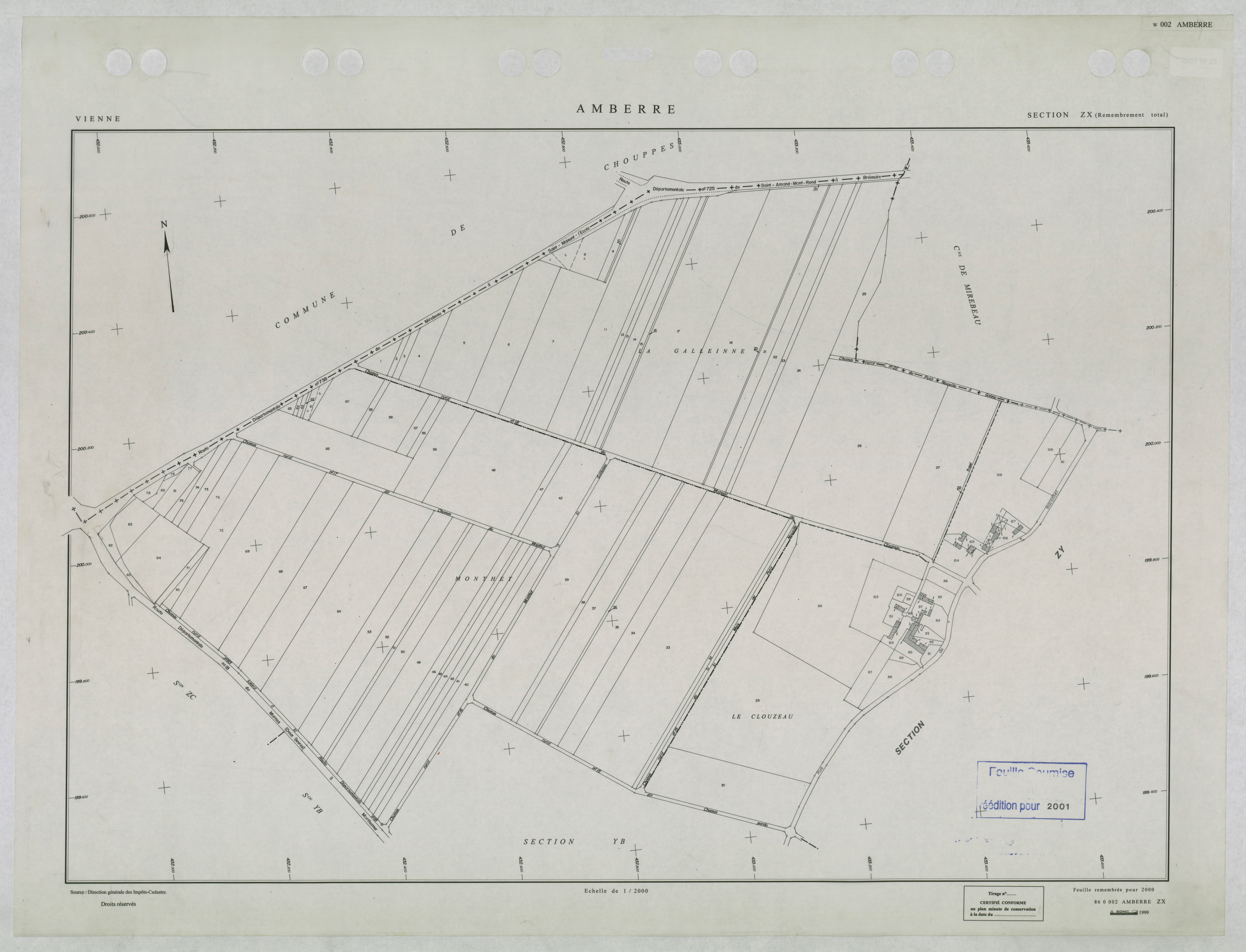 Amberre - FRAD086_cadastre Plans remembrés