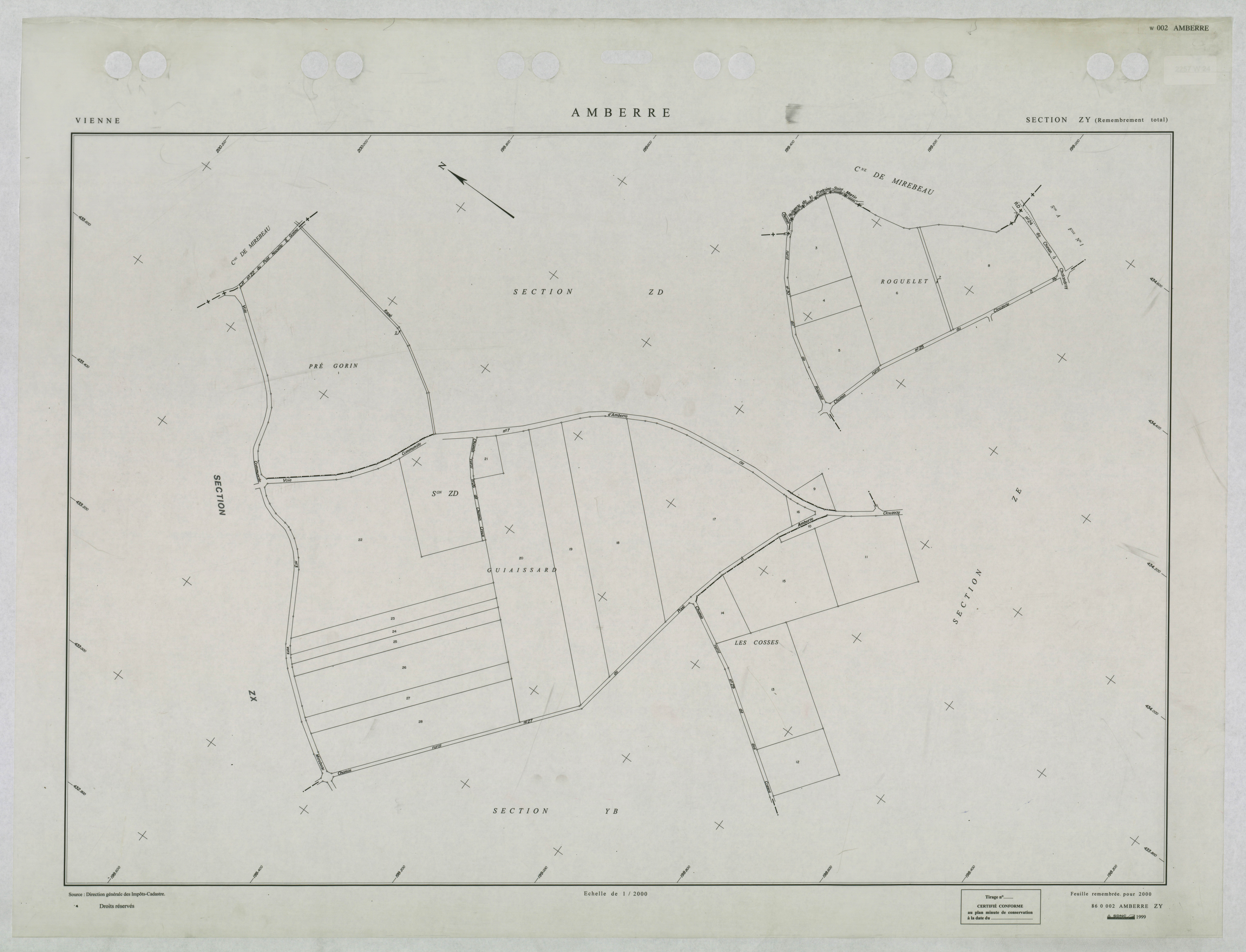 Amberre - FRAD086_cadastre Plans remembrés