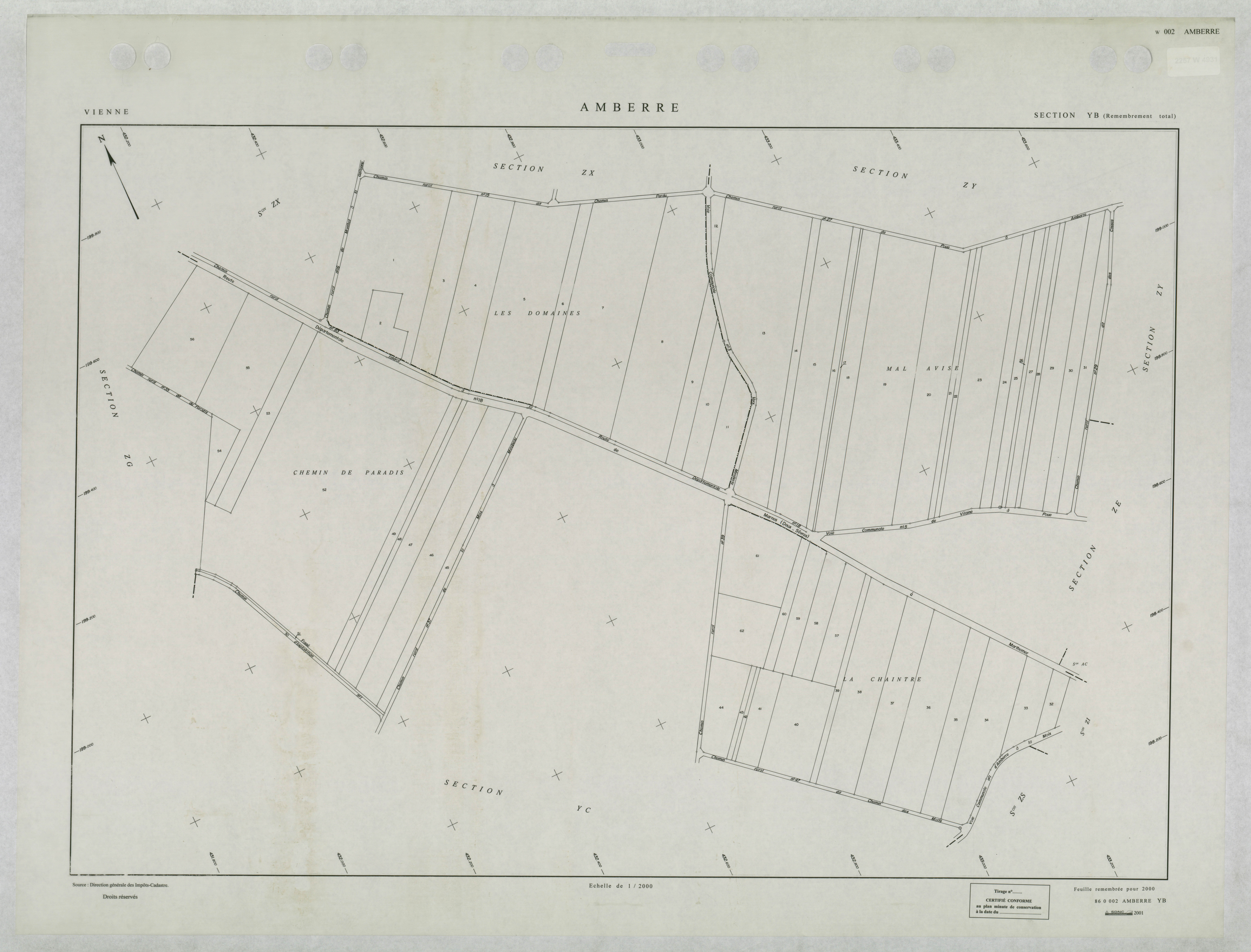 Amberre - FRAD086_cadastre Plans remembrés