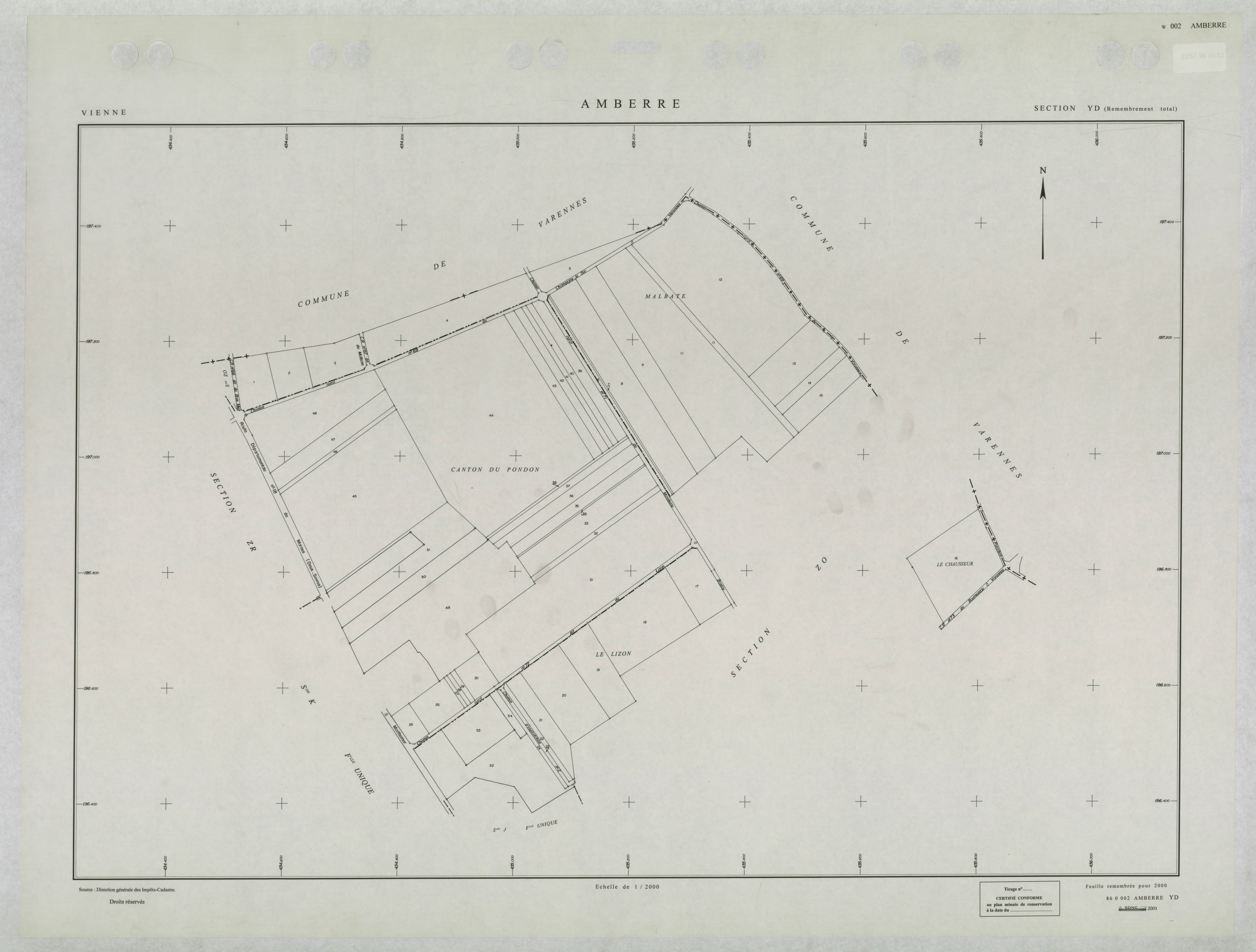 Amberre - FRAD086_cadastre Plans remembrés