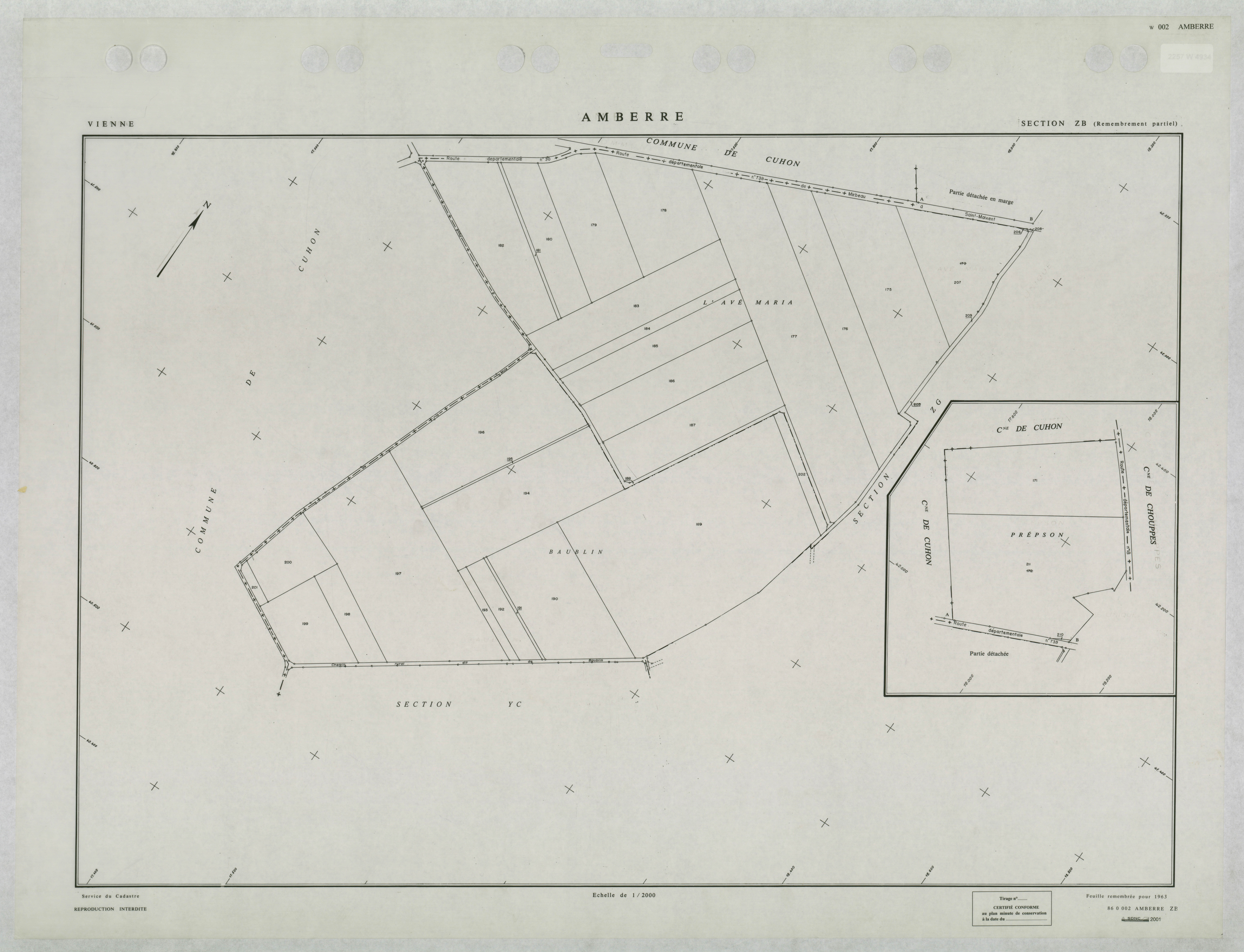 Amberre - FRAD086_cadastre Plans remembrés