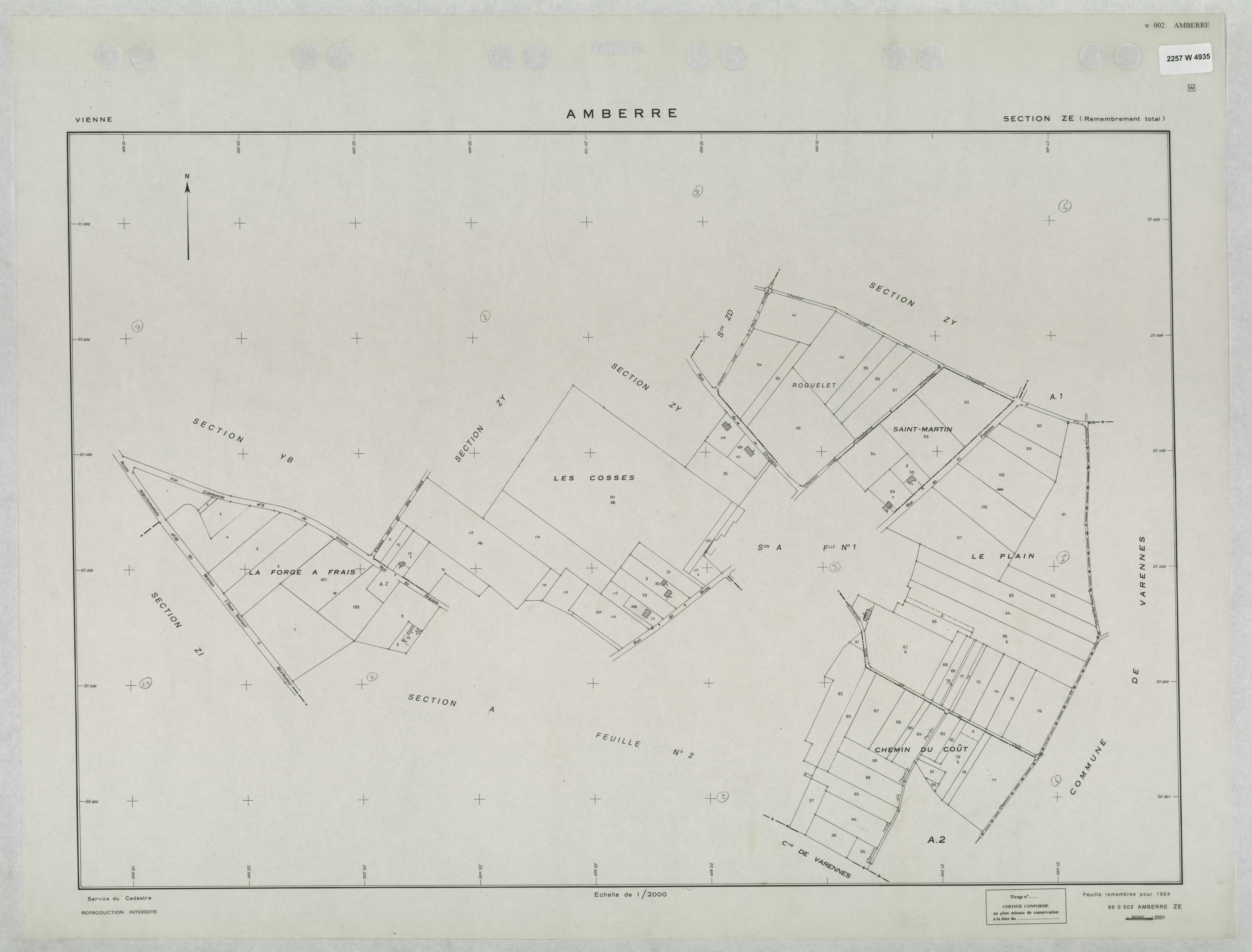 Amberre - FRAD086_cadastre Plans remembrés
