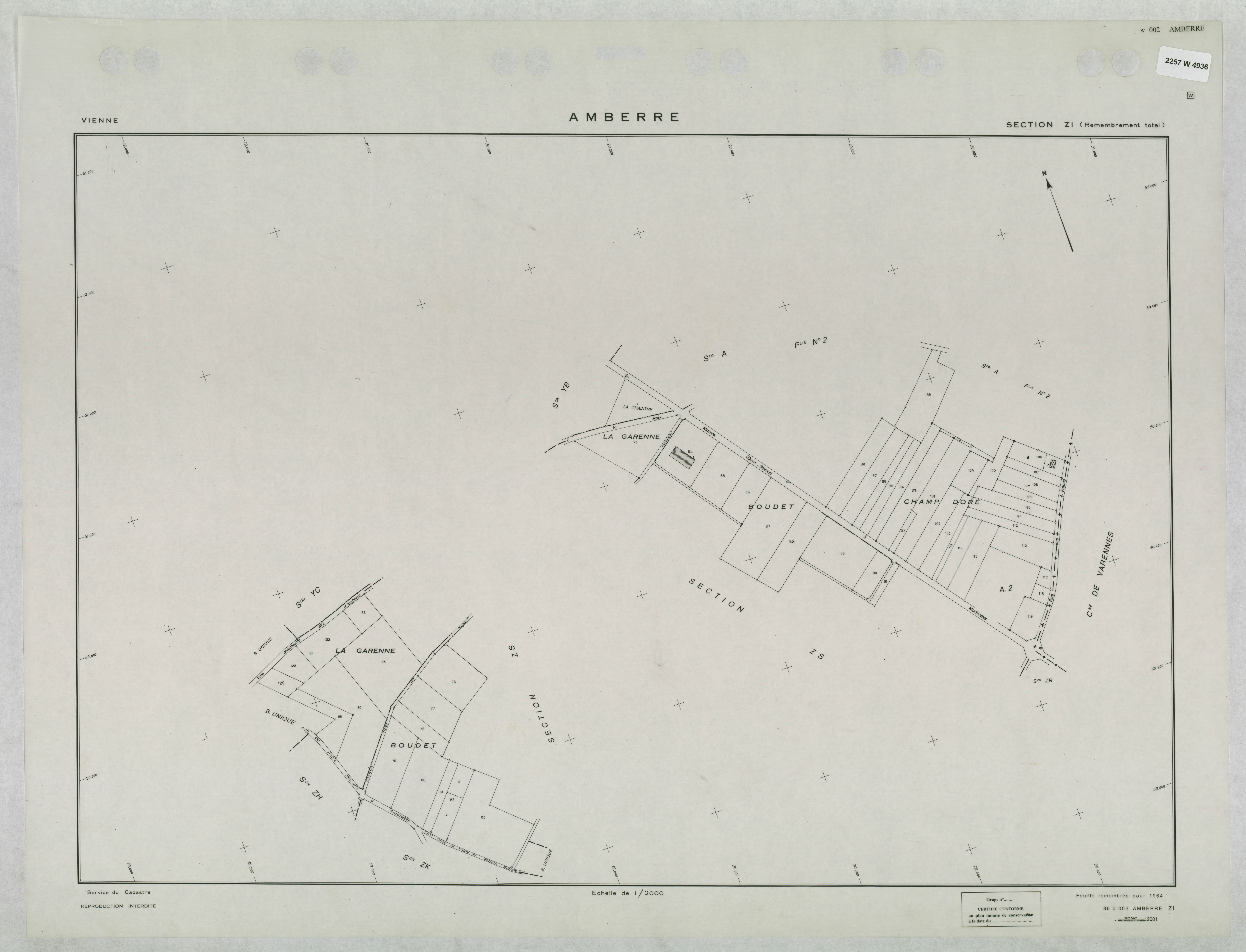 Amberre - FRAD086_cadastre Plans remembrés