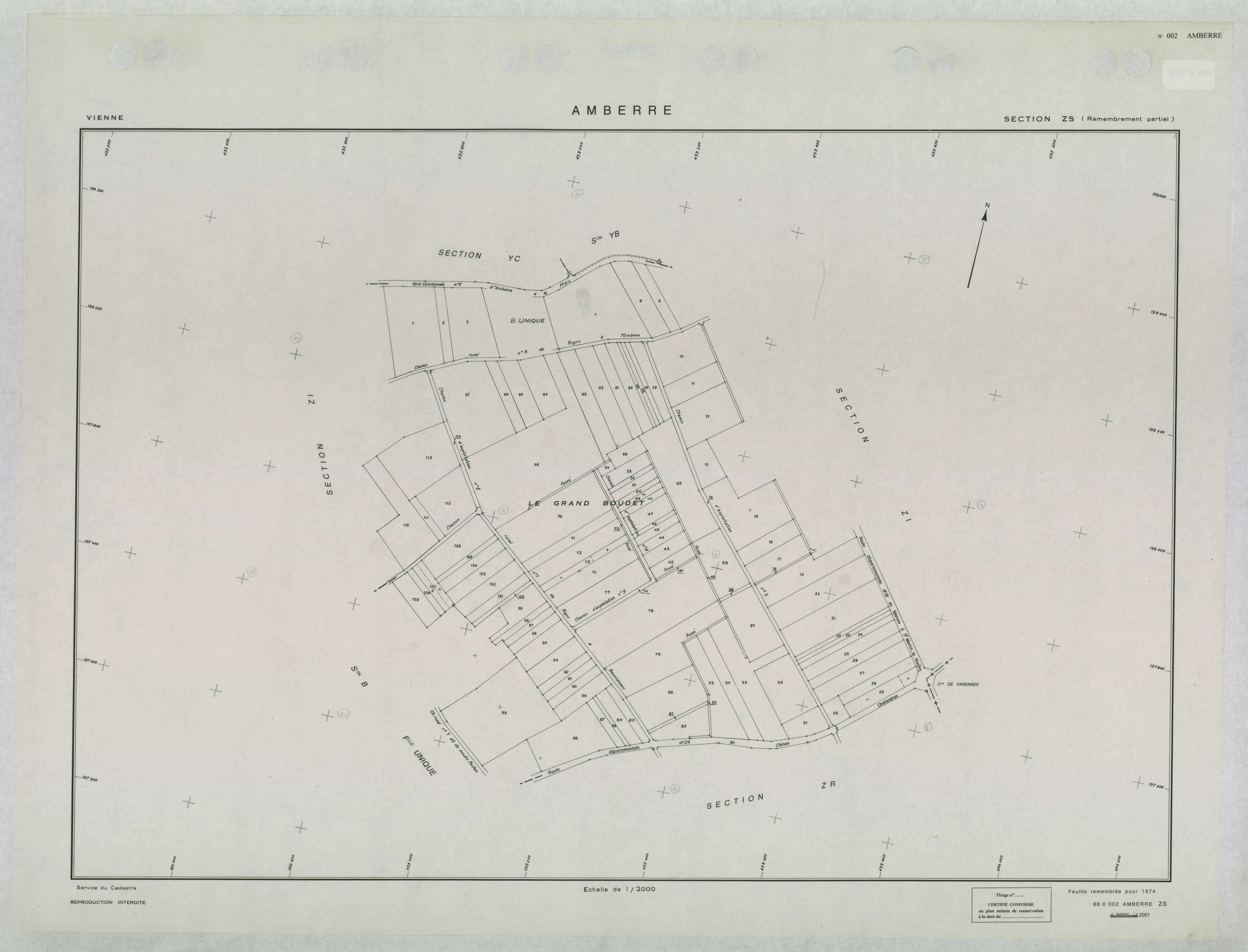 Amberre - FRAD086_cadastre Plans remembrés