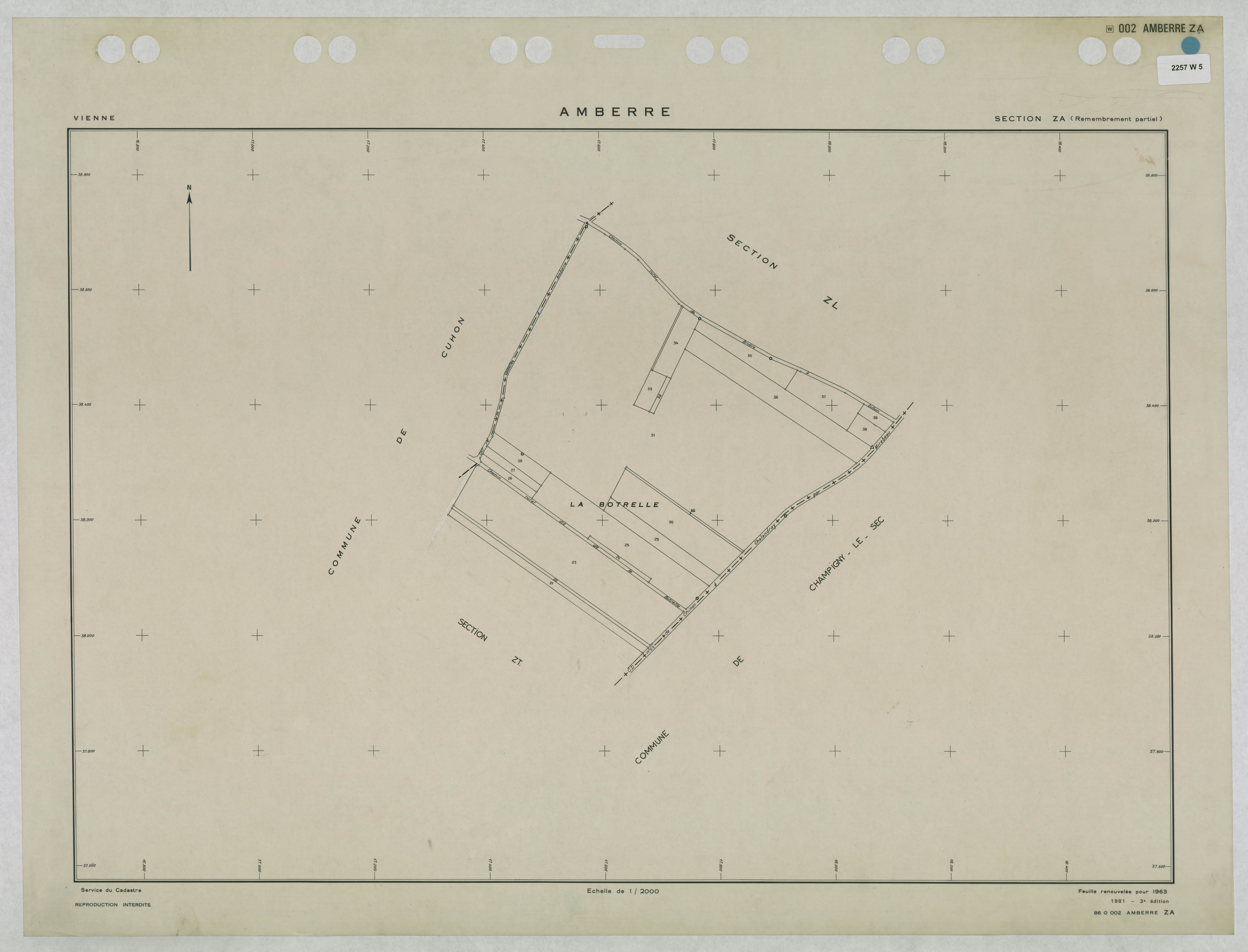 Amberre - FRAD086_cadastre Plans remembrés