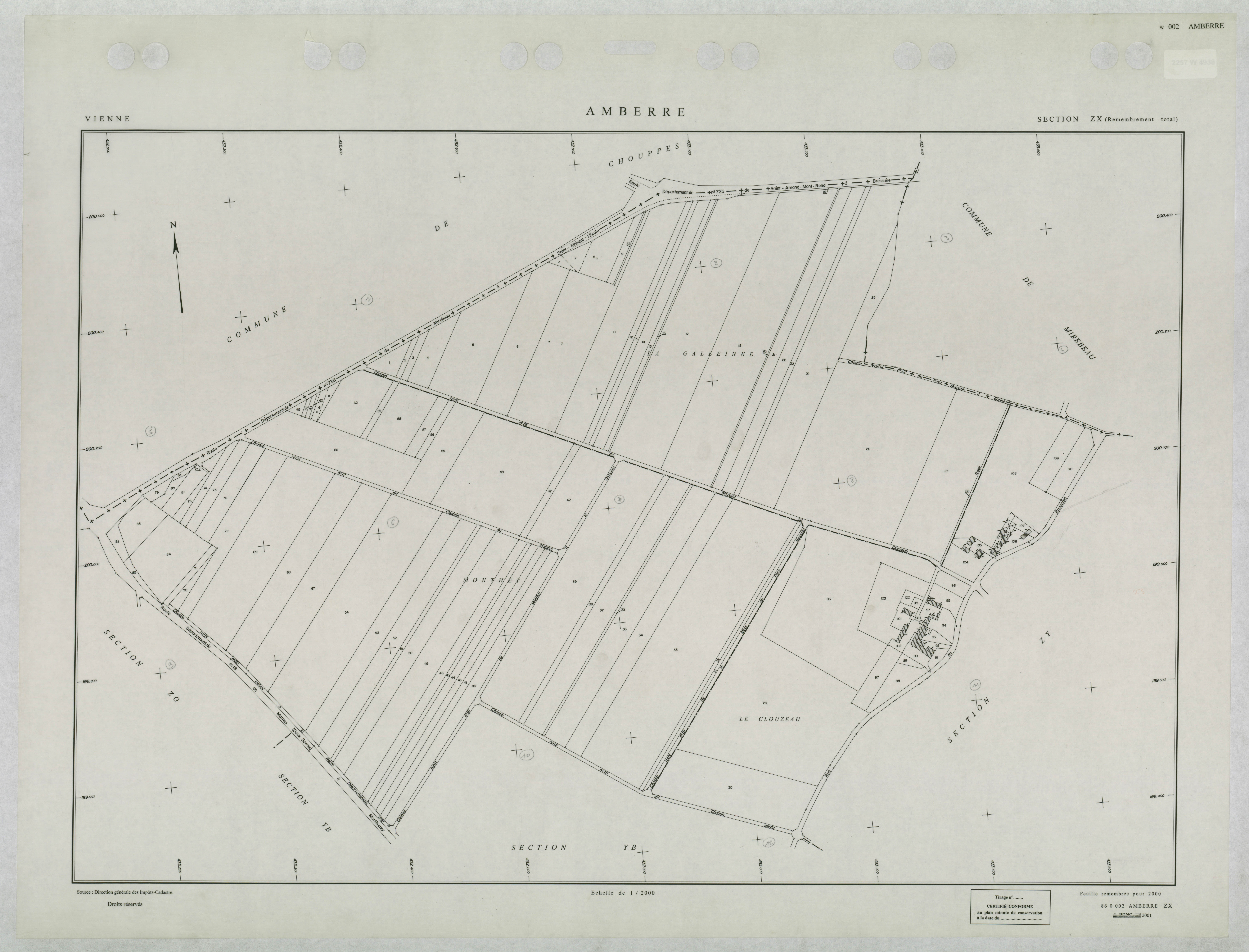 Amberre - FRAD086_cadastre Plans remembrés