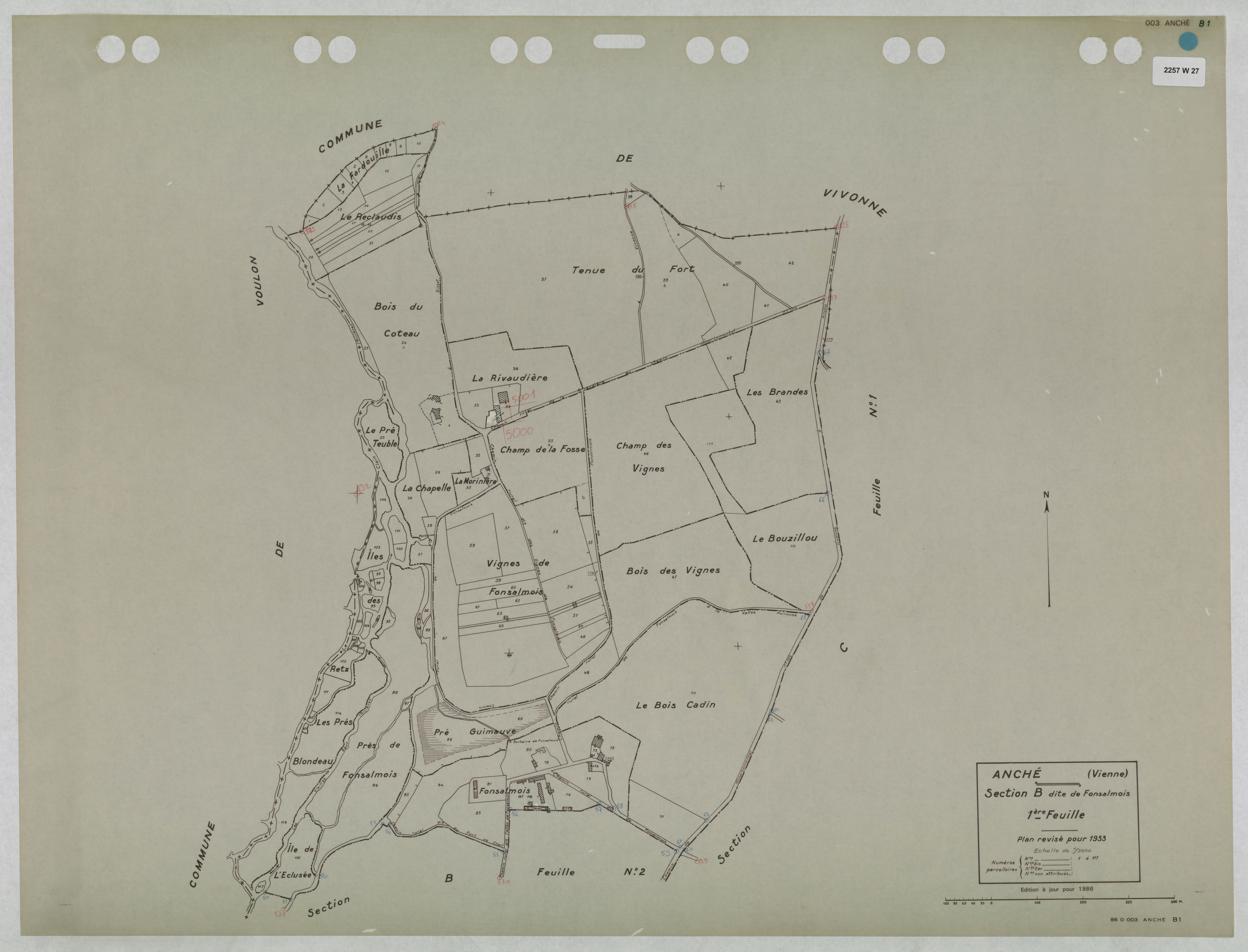 Anché - FRAD086_cadastre Plans mis à jour 
