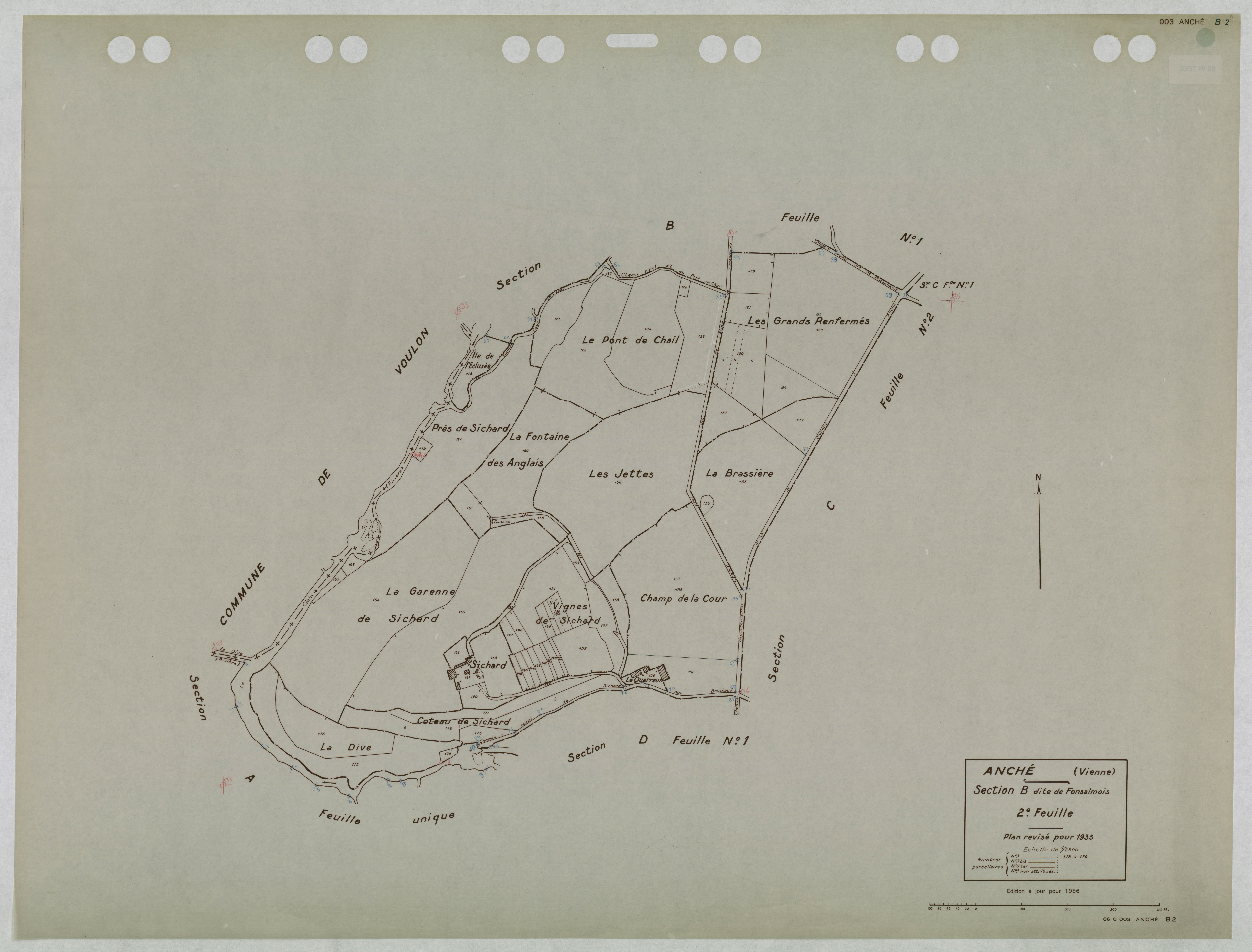 Anché - FRAD086_cadastre Plans mis à jour 