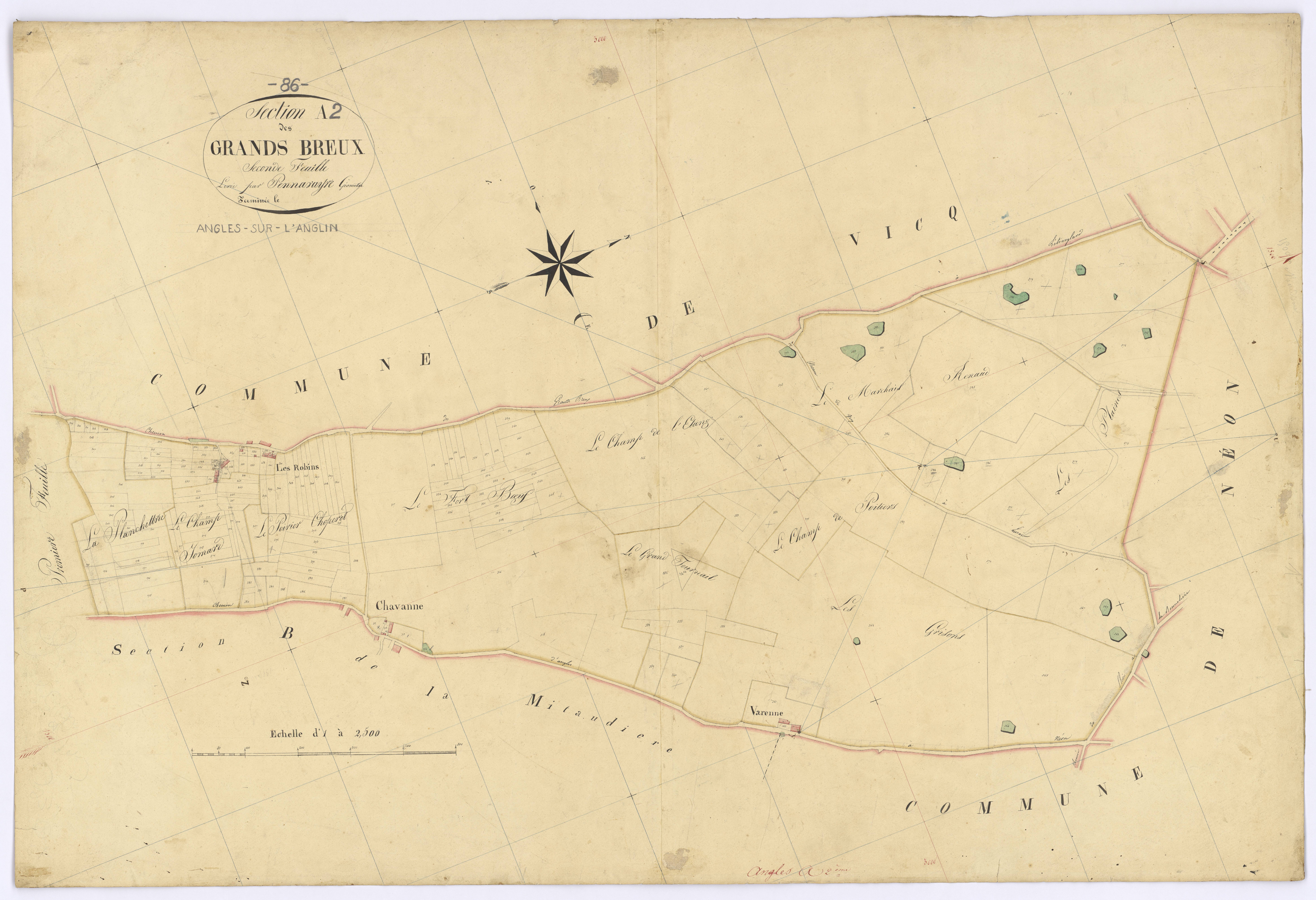Angles-sur-l'Anglin - FRAD086_cadastre Plans 