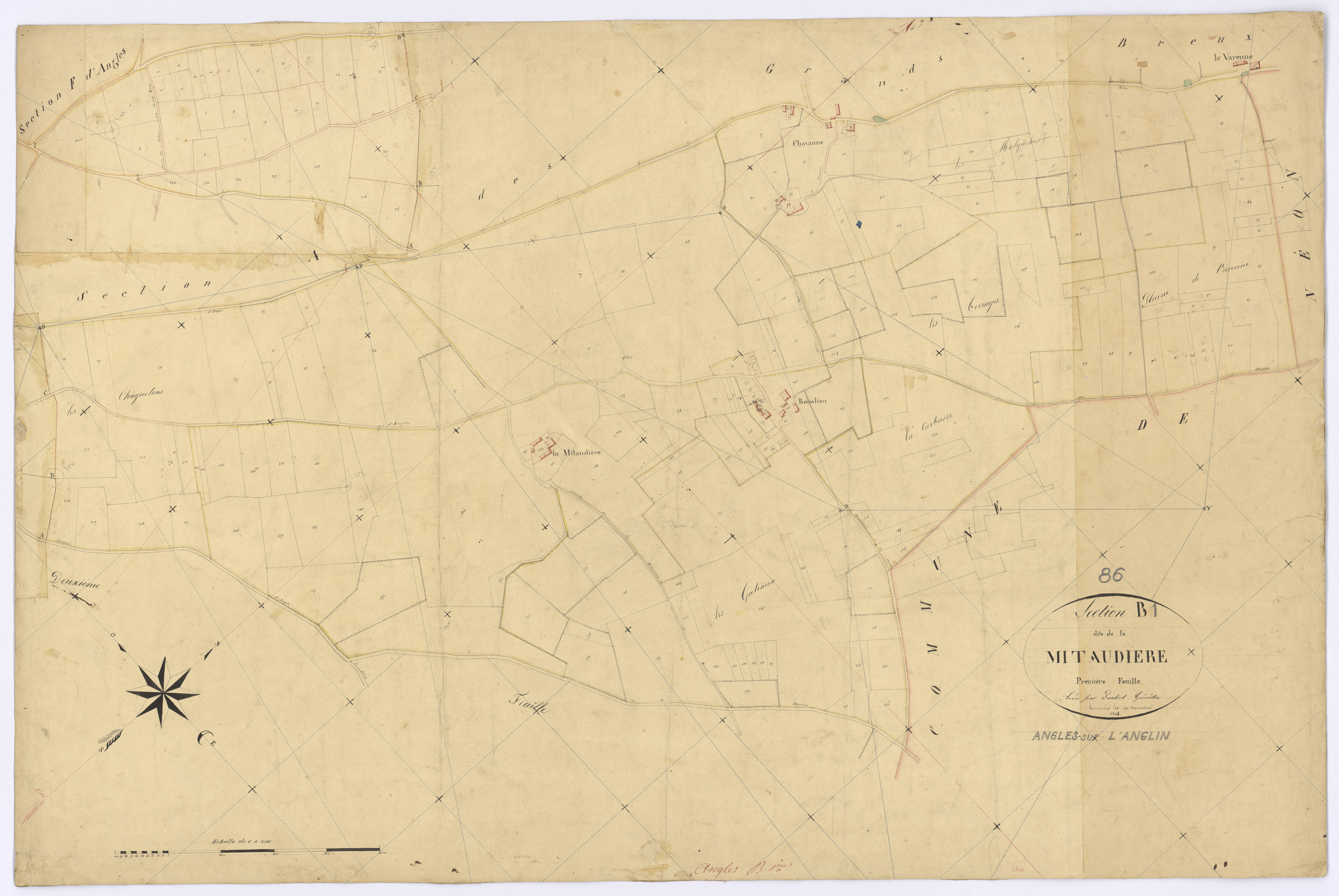 Angles-sur-l'Anglin - FRAD086_cadastre Plans 