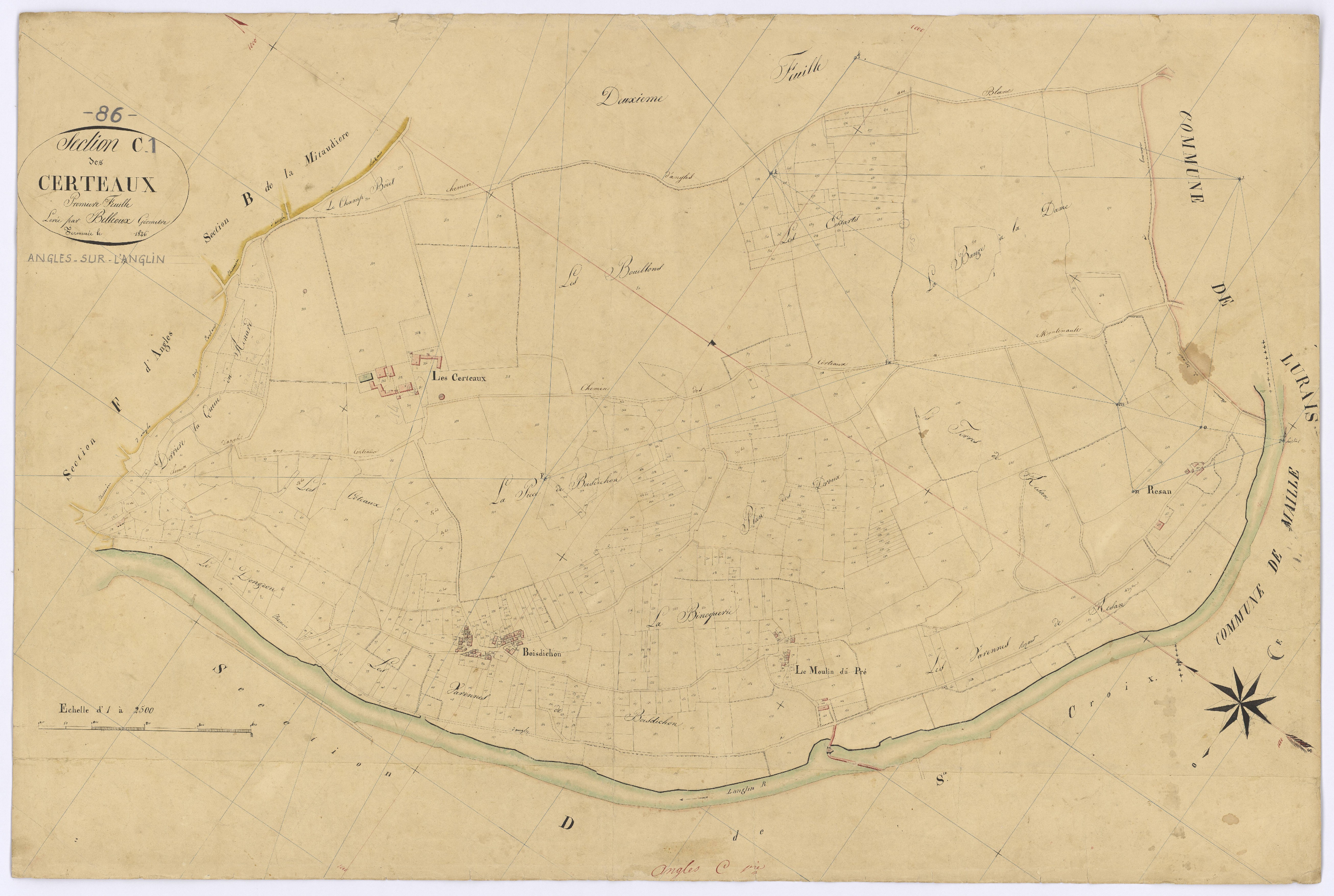 Angles-sur-l'Anglin - FRAD086_cadastre Plans 