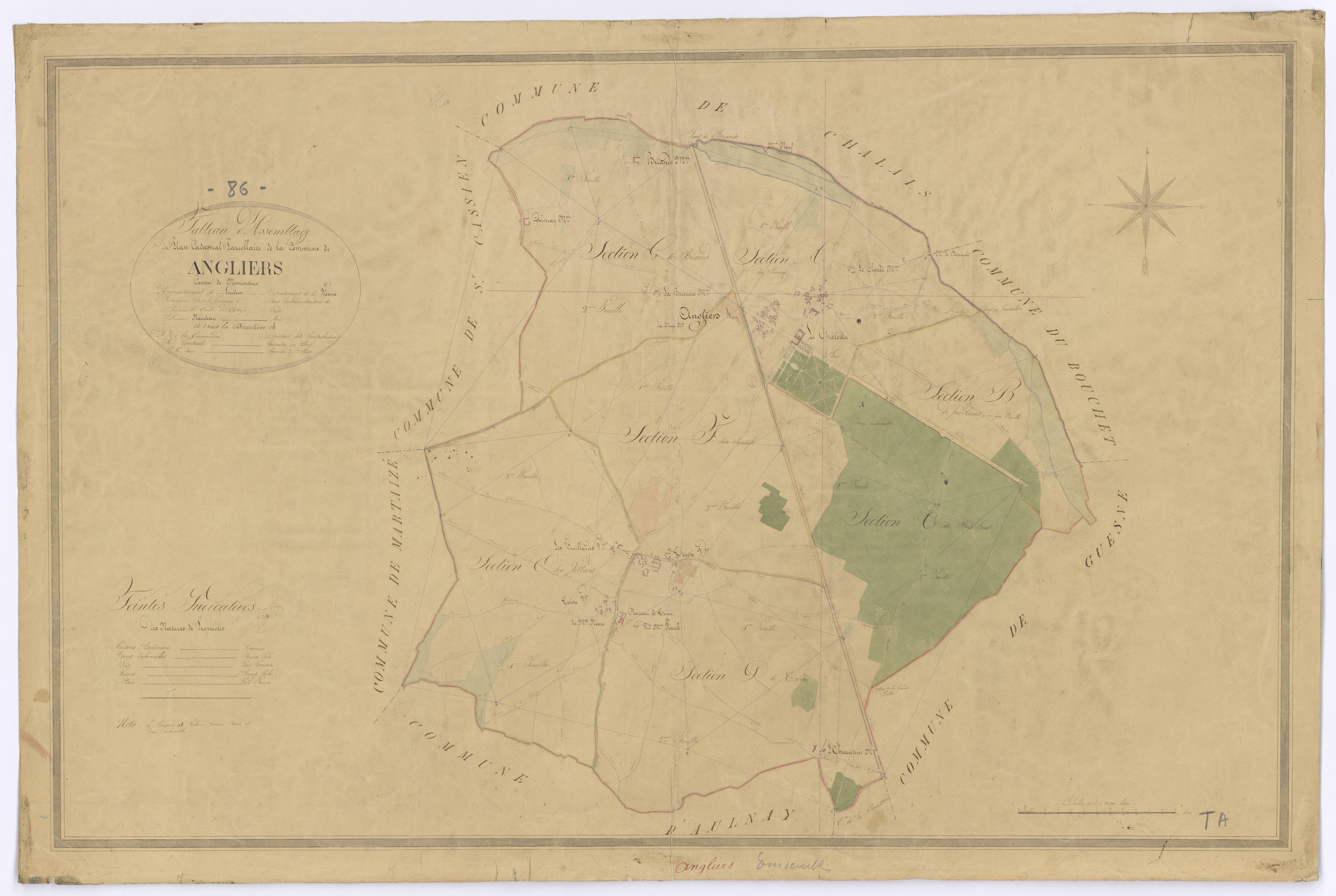 Angliers - FRAD086_cadastre Plans 