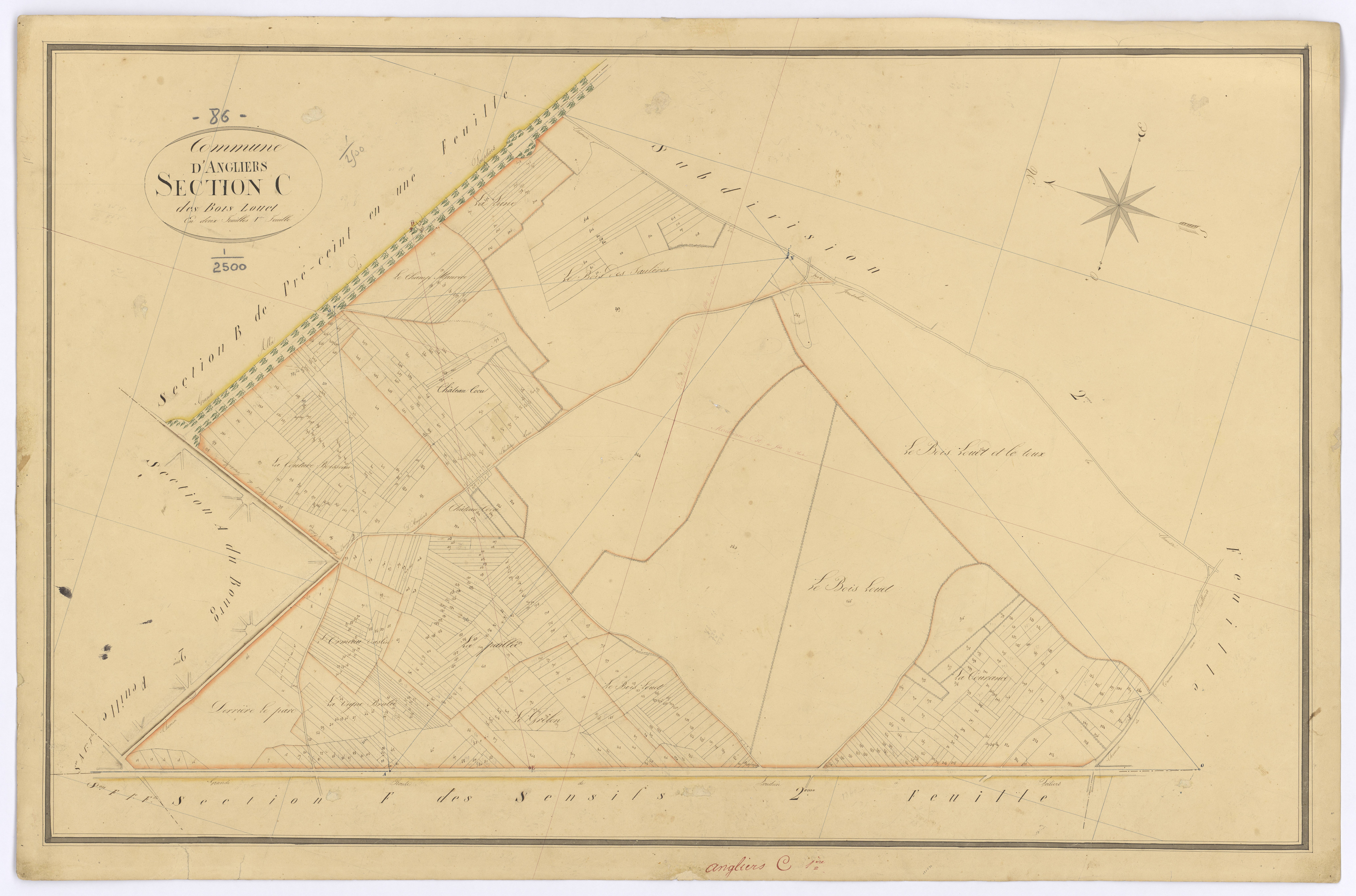 Angliers - FRAD086_cadastre Plans 