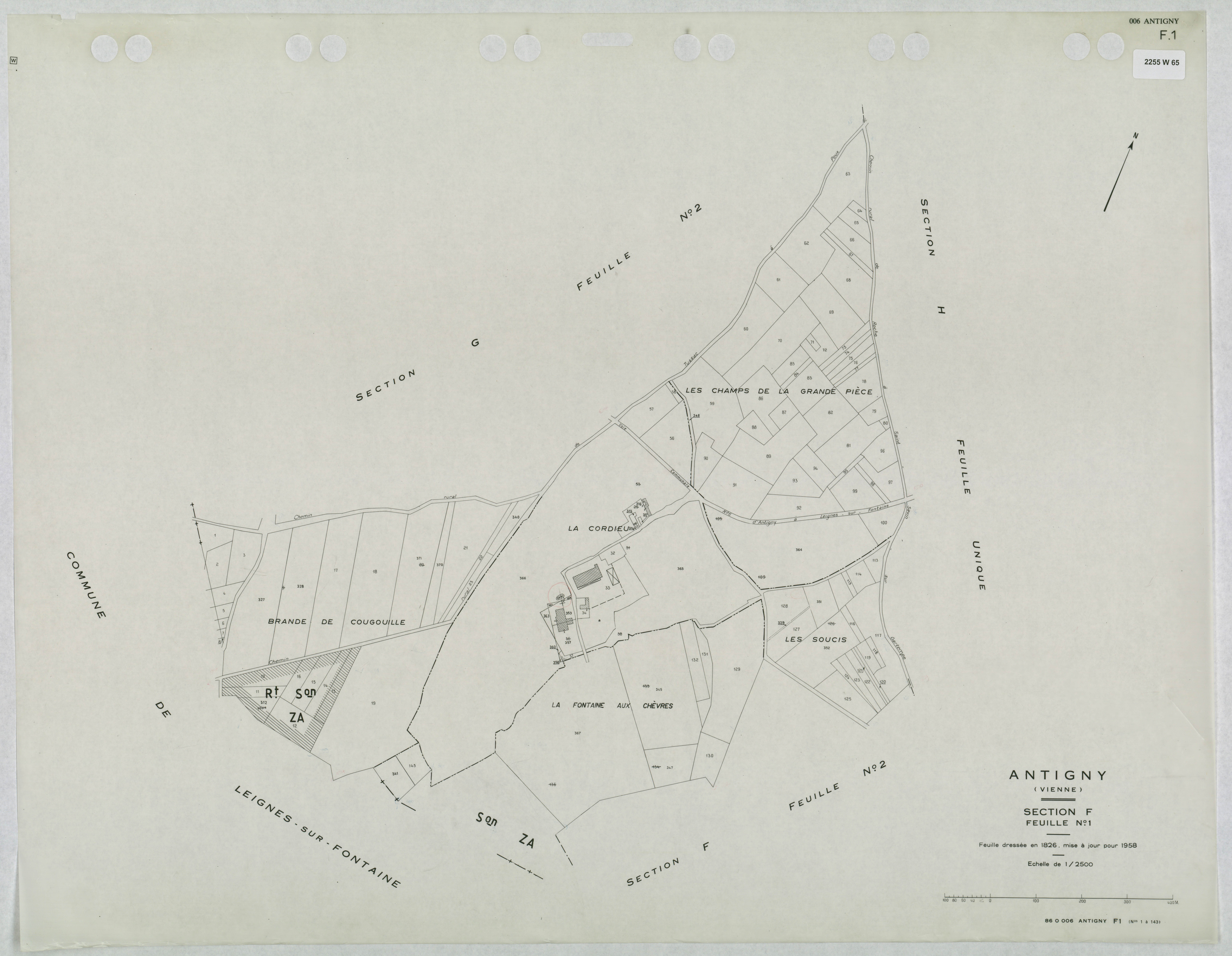 Antigny - FRAD086_cadastre Plans mis à jour 