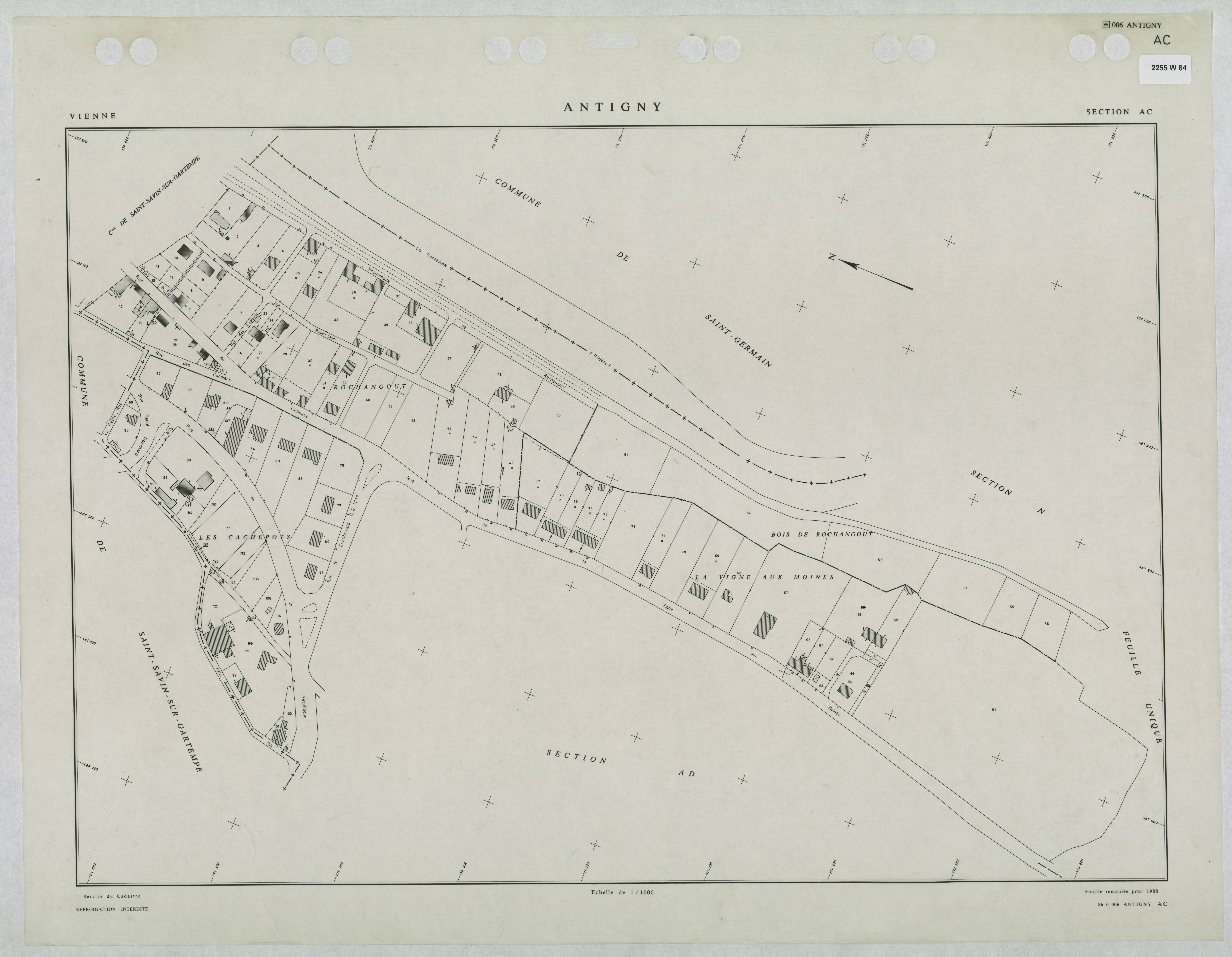 Antigny - FRAD086_cadastre Plans renouvelés 