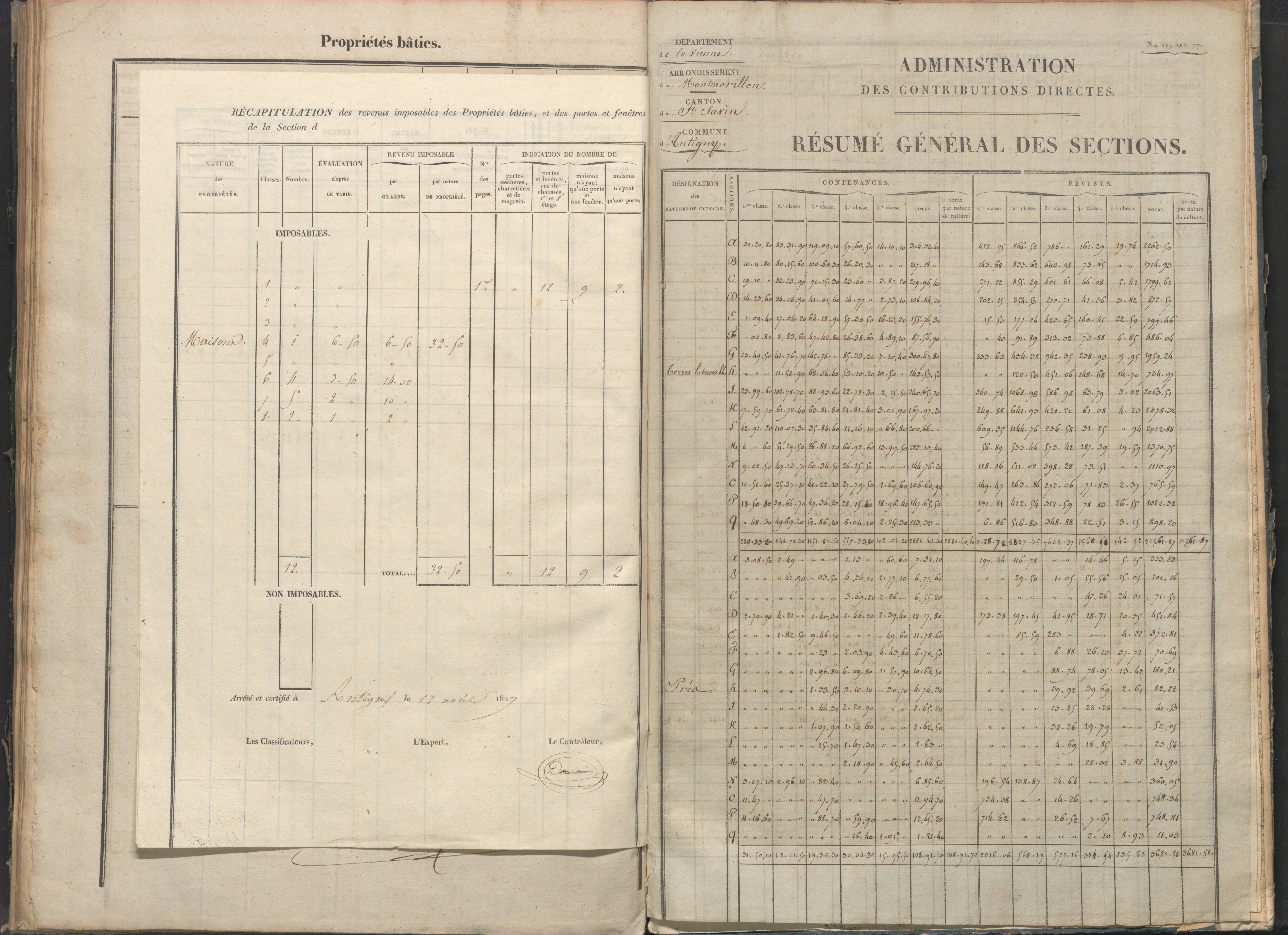 Antigny - FRAD086_cadastre Sections I-Q 
