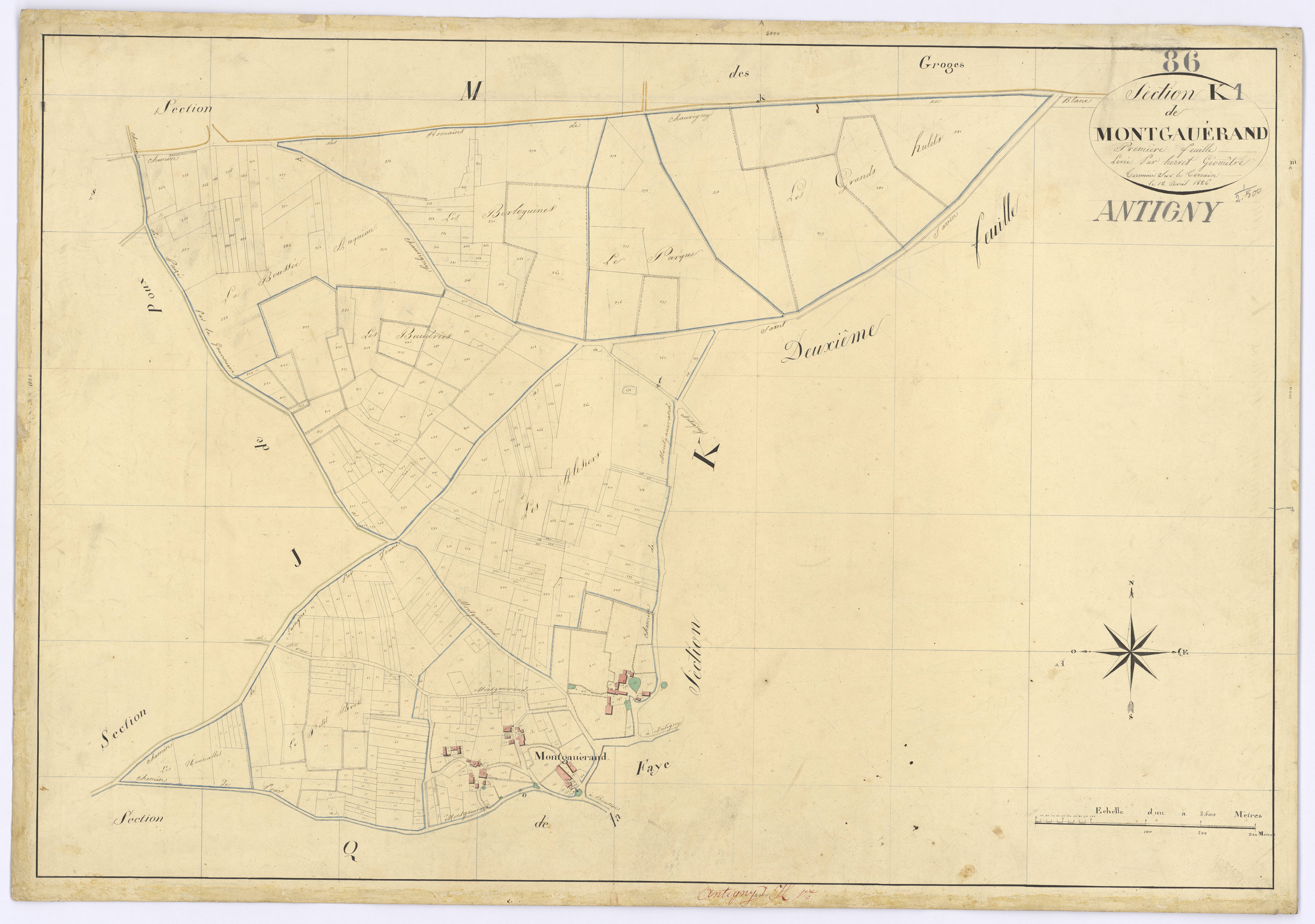 Antigny - FRAD086_cadastre Plans 