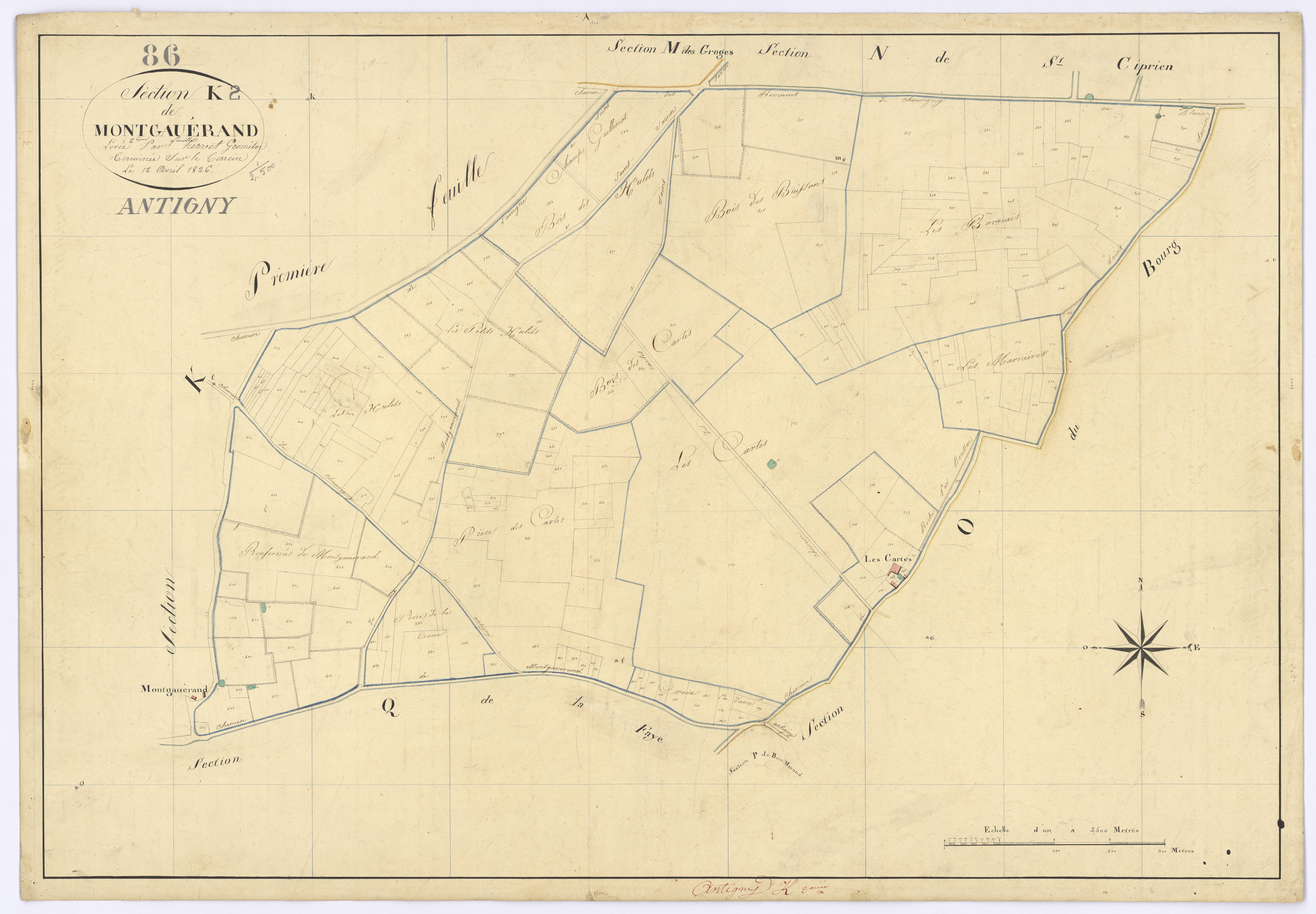 Antigny - FRAD086_cadastre Plans 