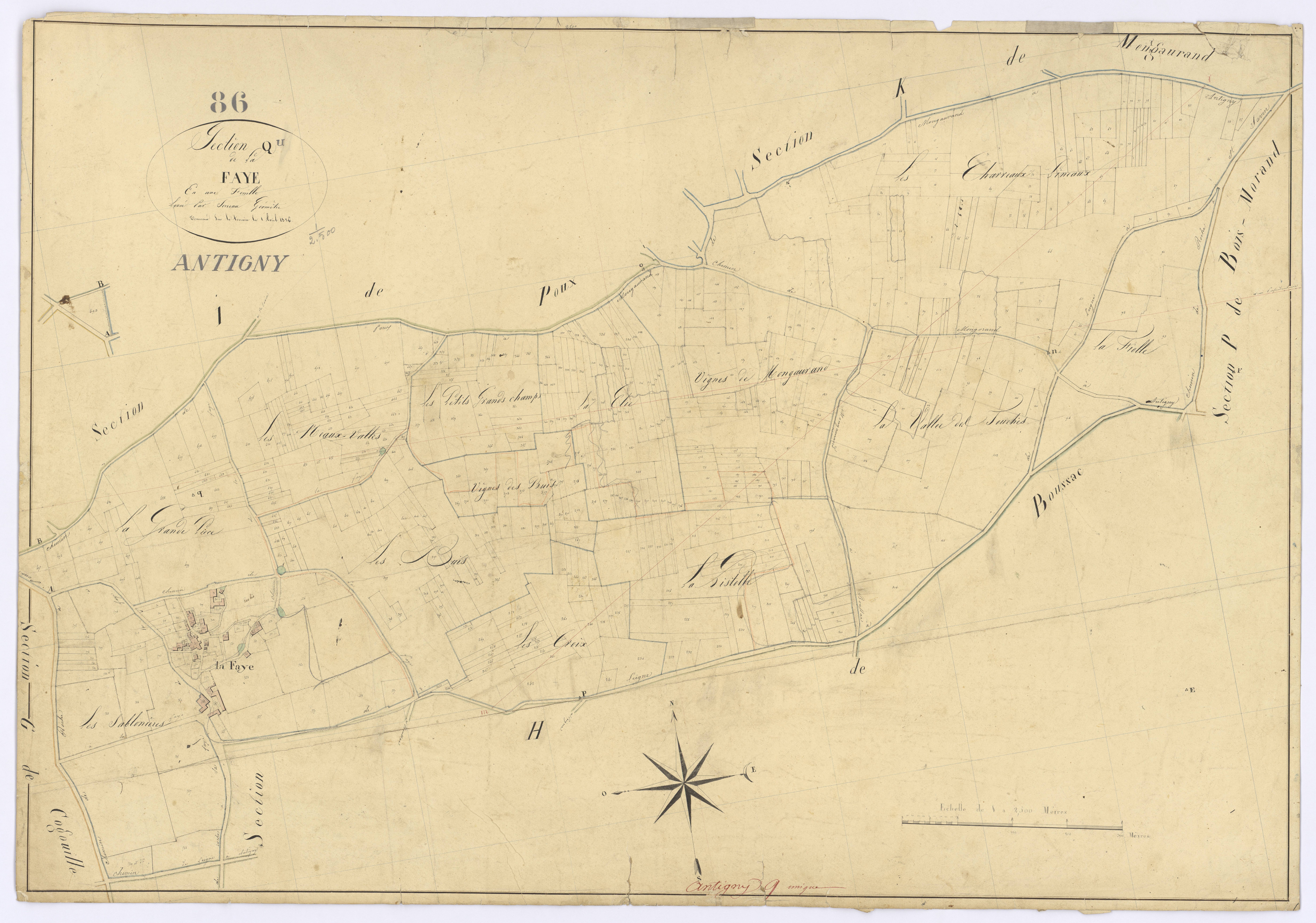 Antigny - FRAD086_cadastre Plans 