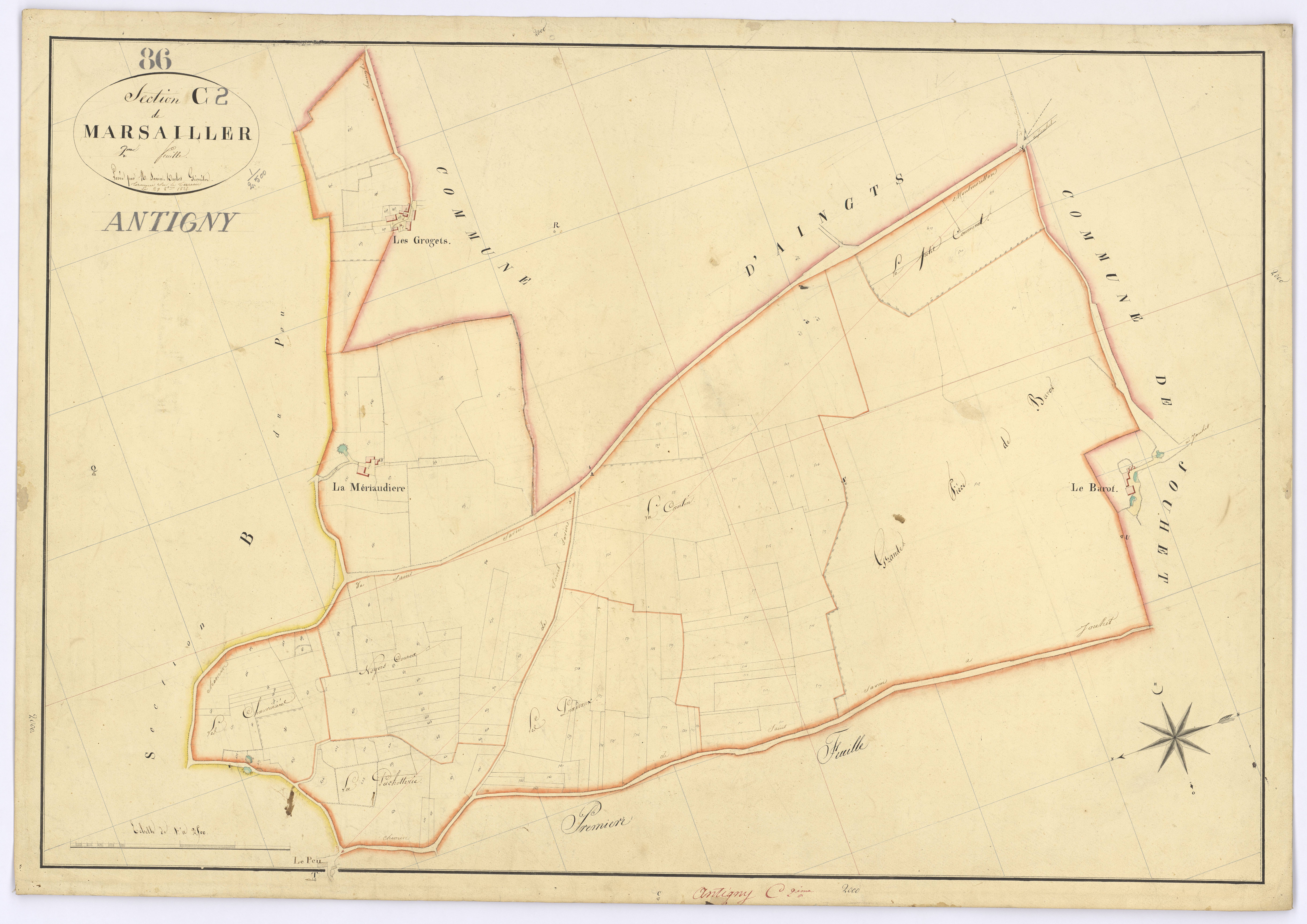 Antigny - FRAD086_cadastre Plans 