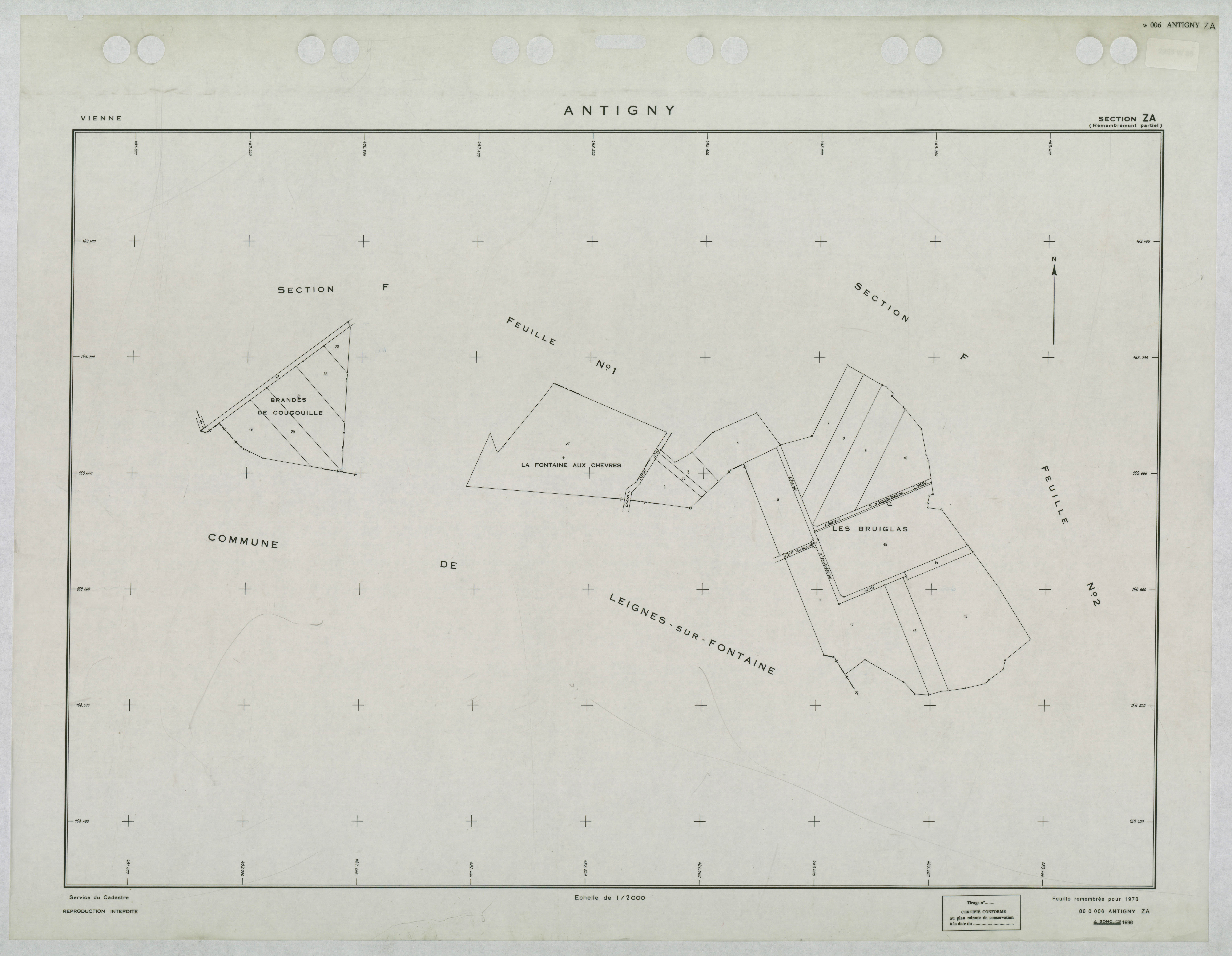 Antigny - FRAD086_cadastre Plan remembré, section ZA 